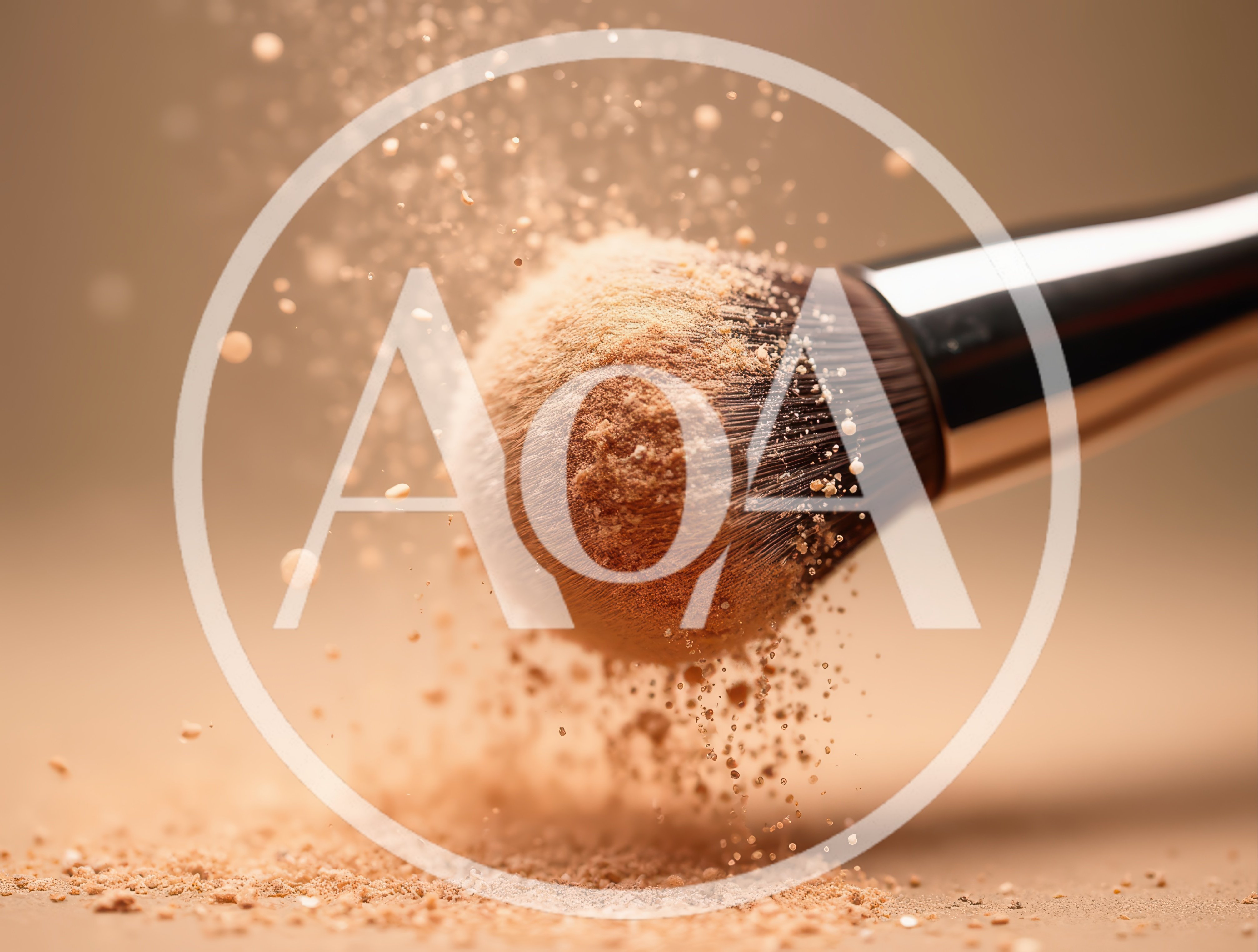 Makeup Brush With Loose Powder Explosion