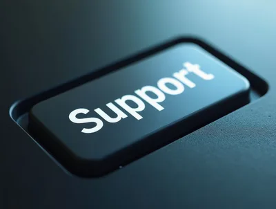 Close Up Of A Support Button On A Keyboard