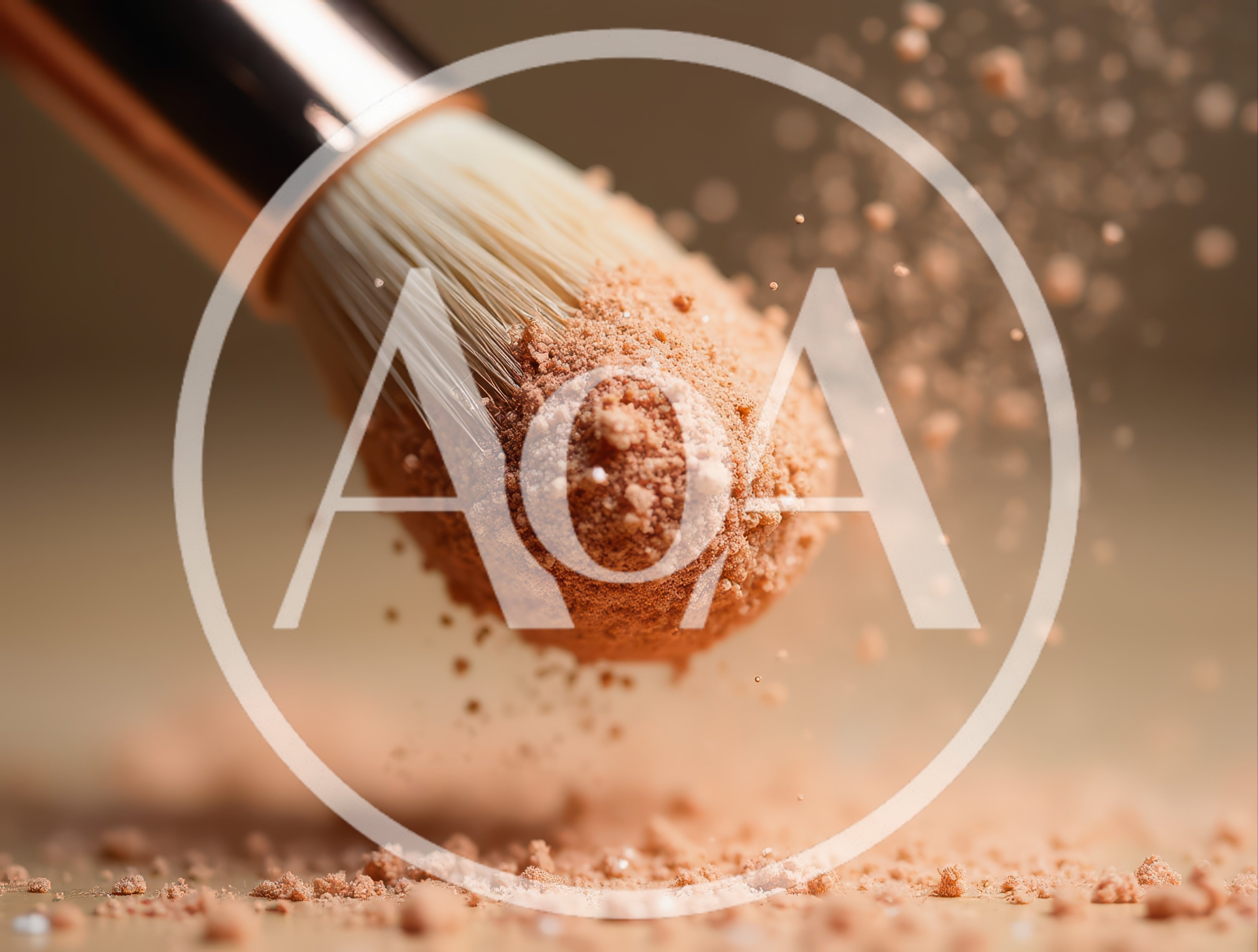 Makeup Brush With Loose Powder Particles
