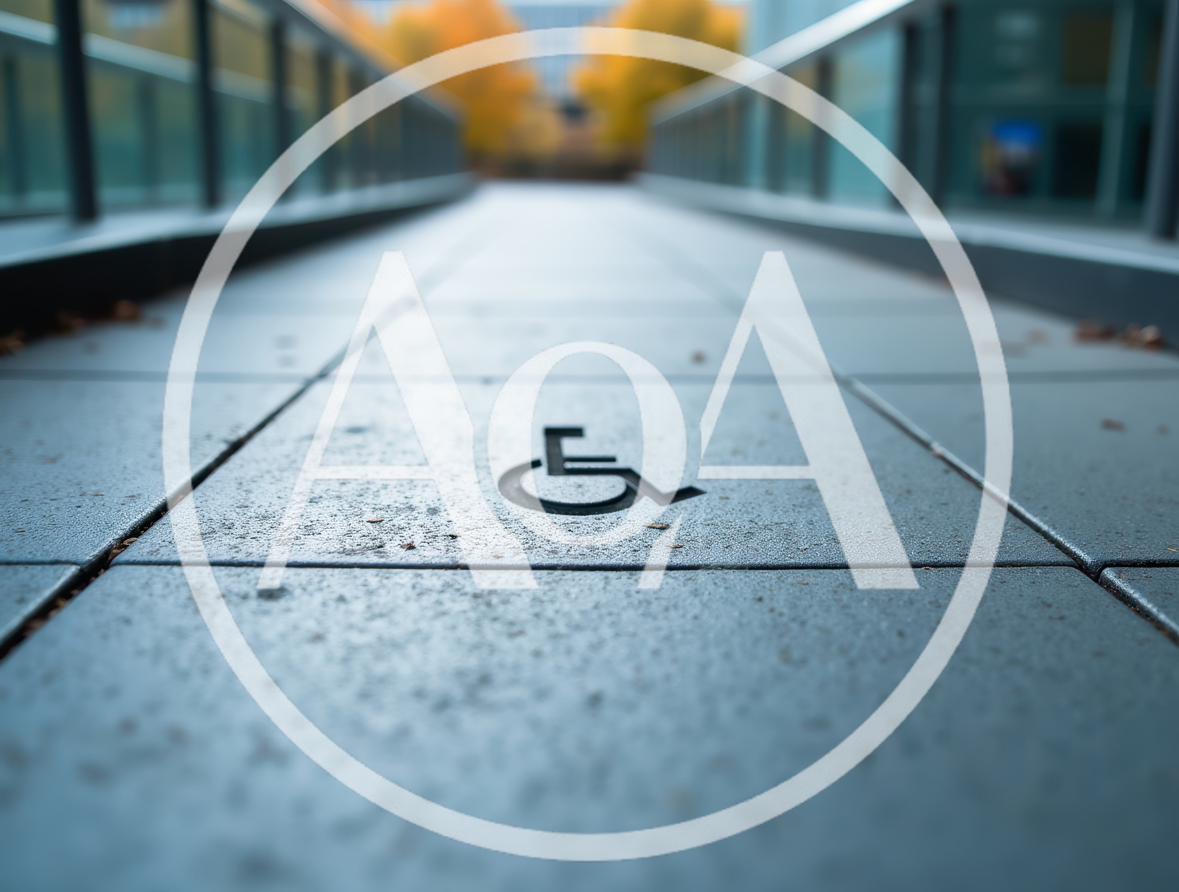 Wheelchair Accessible Path With Symbol On Pavement