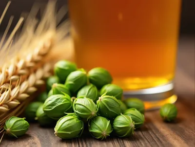 Fresh Green Coriander Seeds With Wheat And Beer