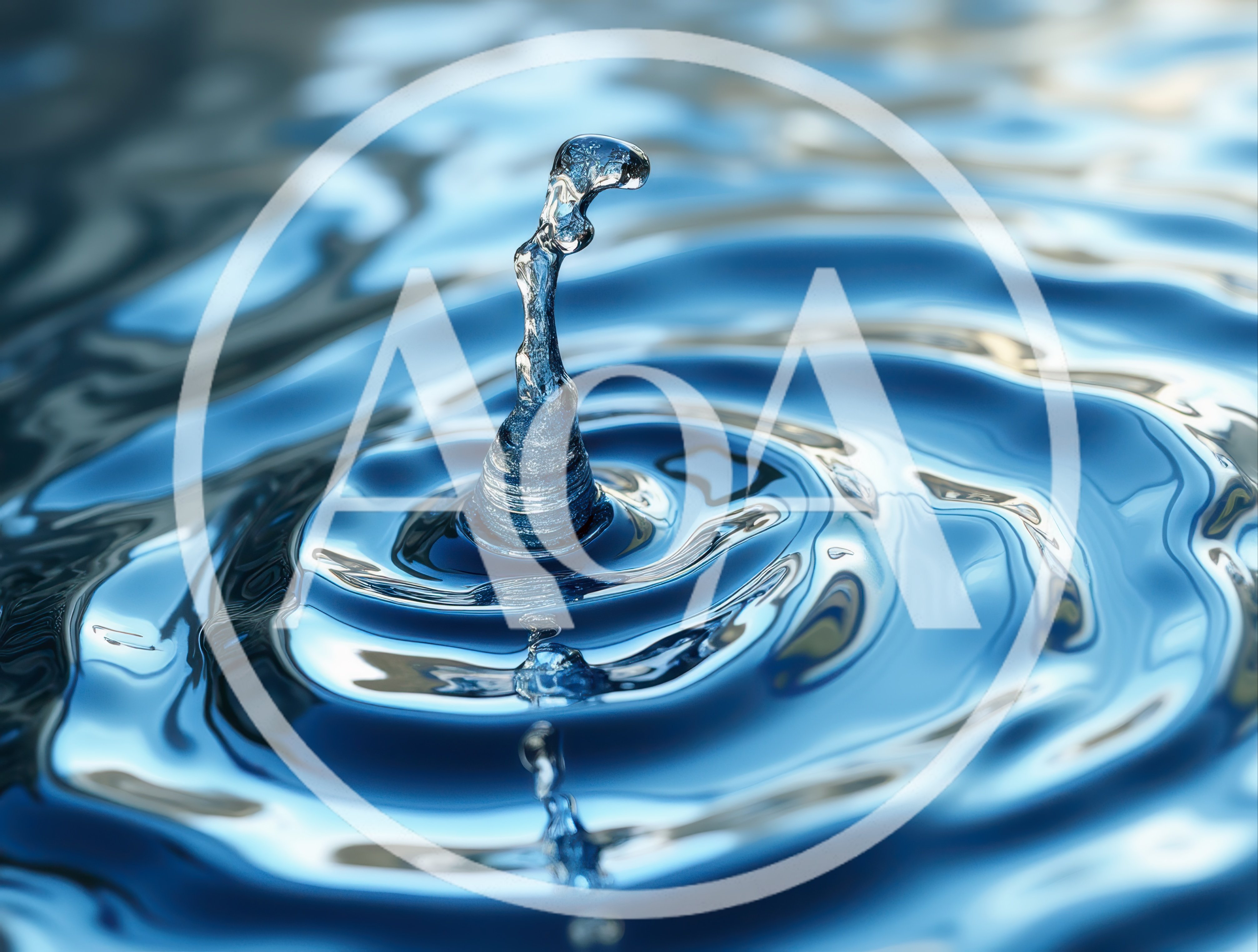 Macro Shot Of A Water Drop Impacting Surface