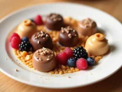 Gourmet Chocolate Panna Cotta Dessert Platter
