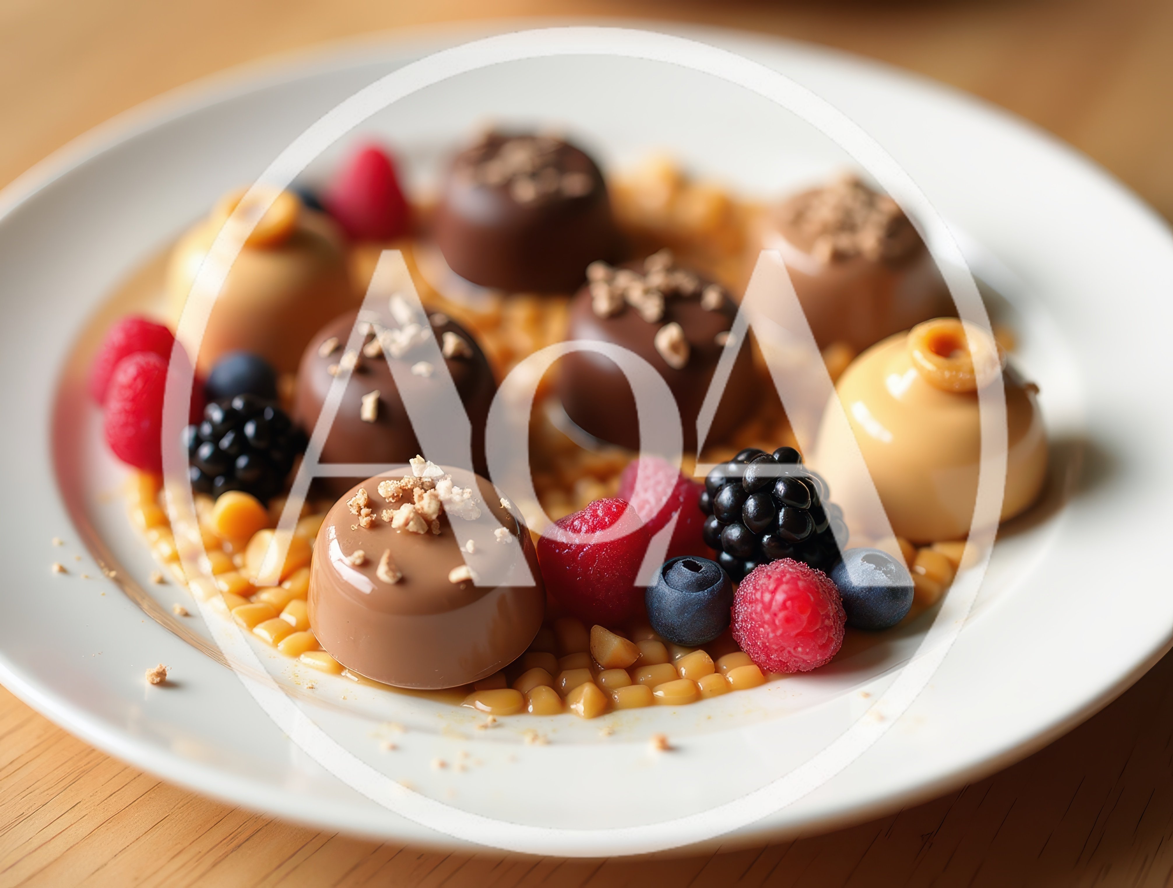 Gourmet Chocolate Panna Cotta Dessert Platter