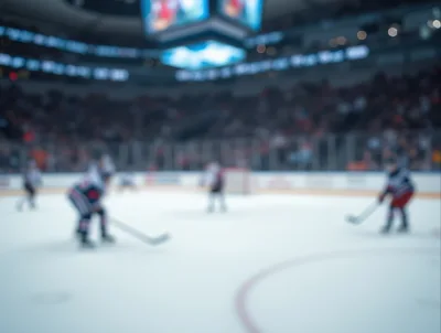 Professional Ice Hockey Players During A Game