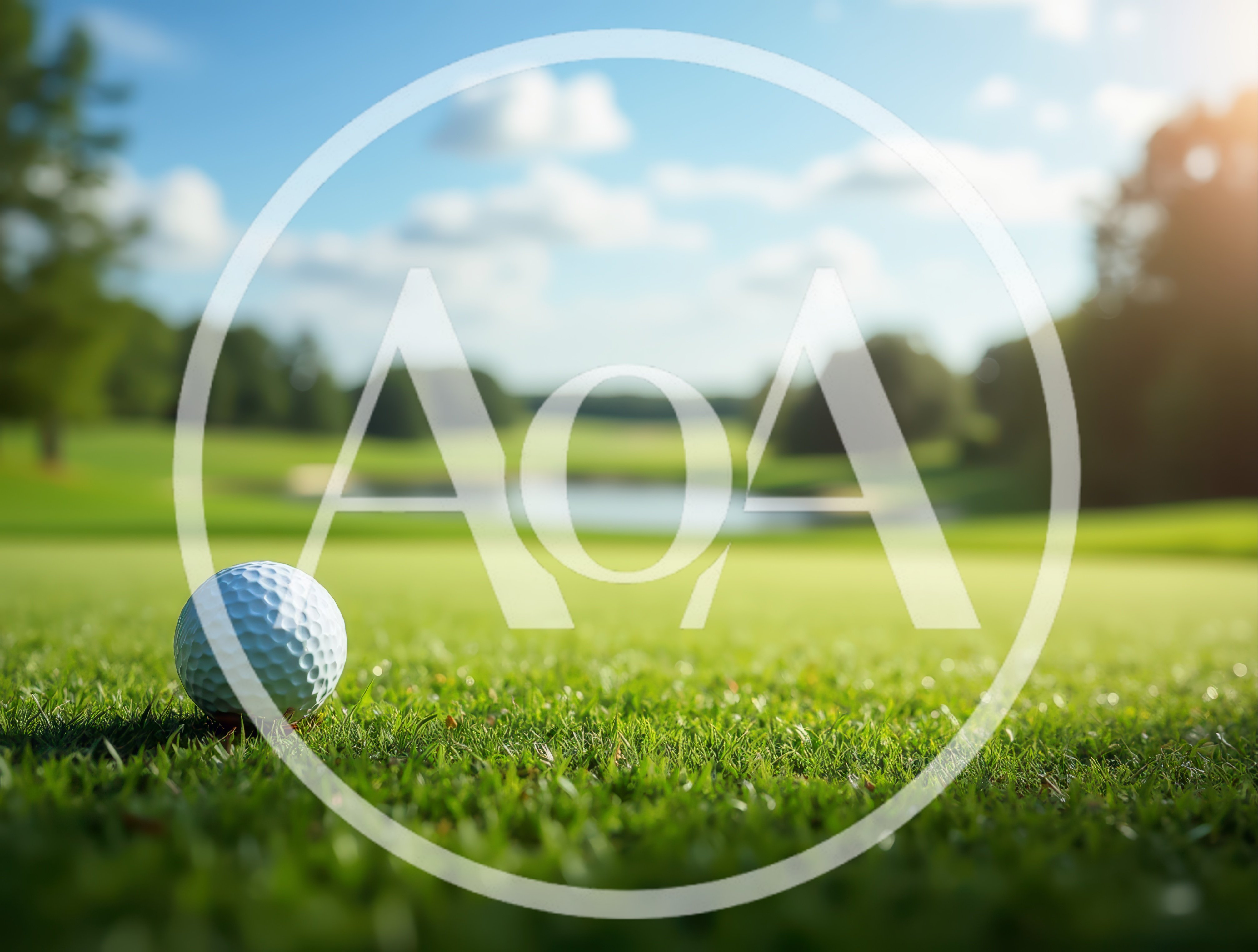 Golf Ball Resting on Green Grass