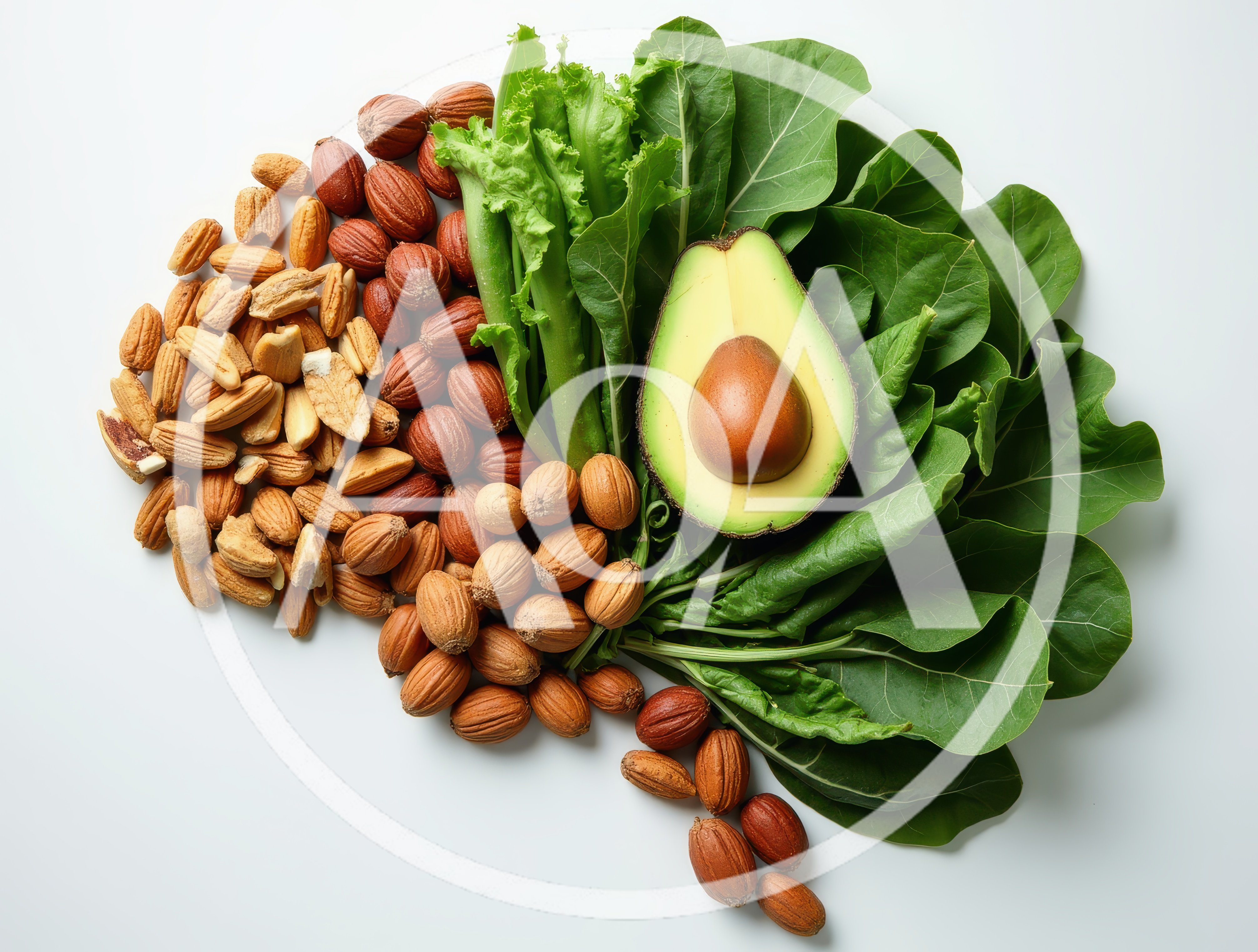 Brain Shape Composition Made Of Healthy Food Ingredients