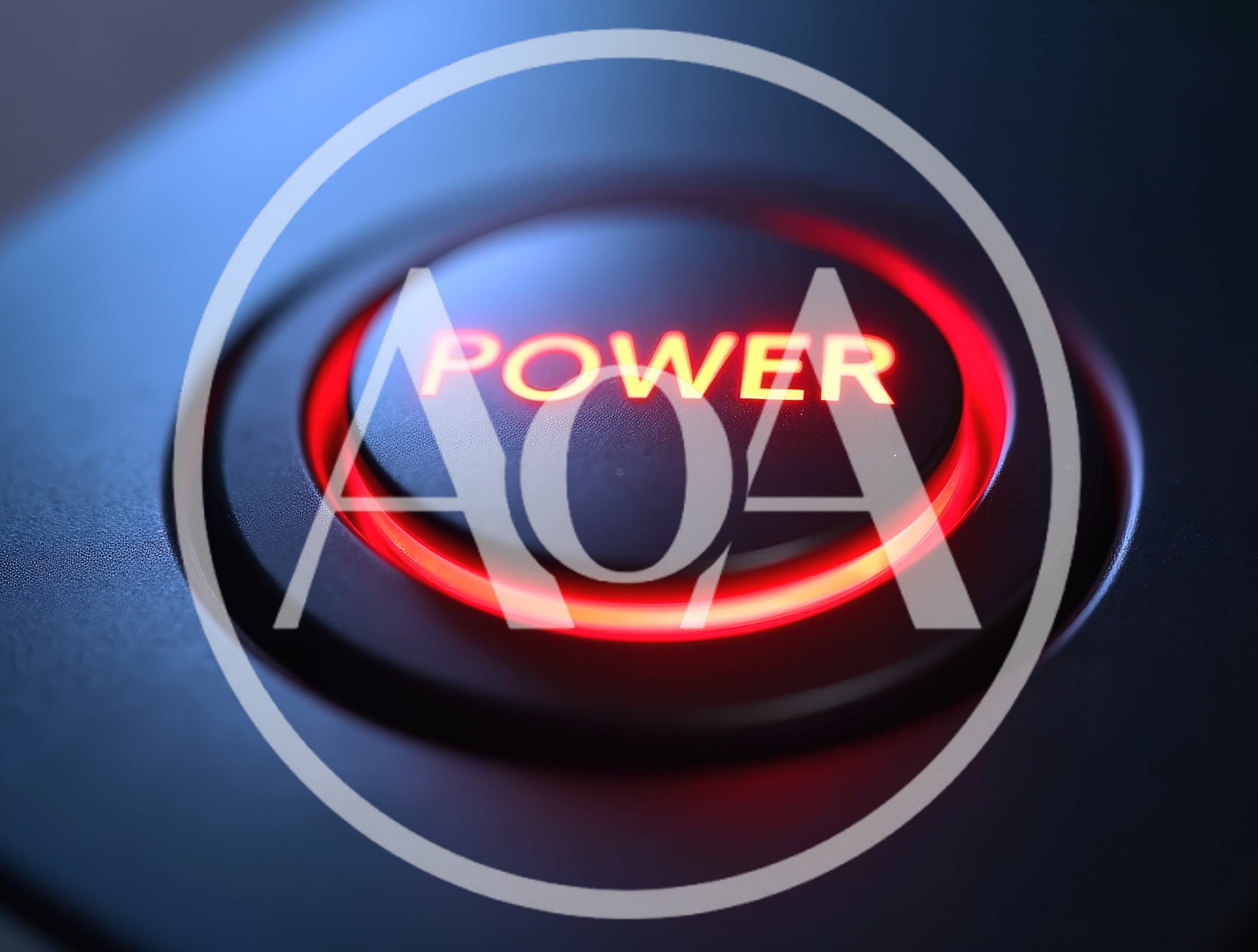 Glowing Red Power Button On Electronic Device