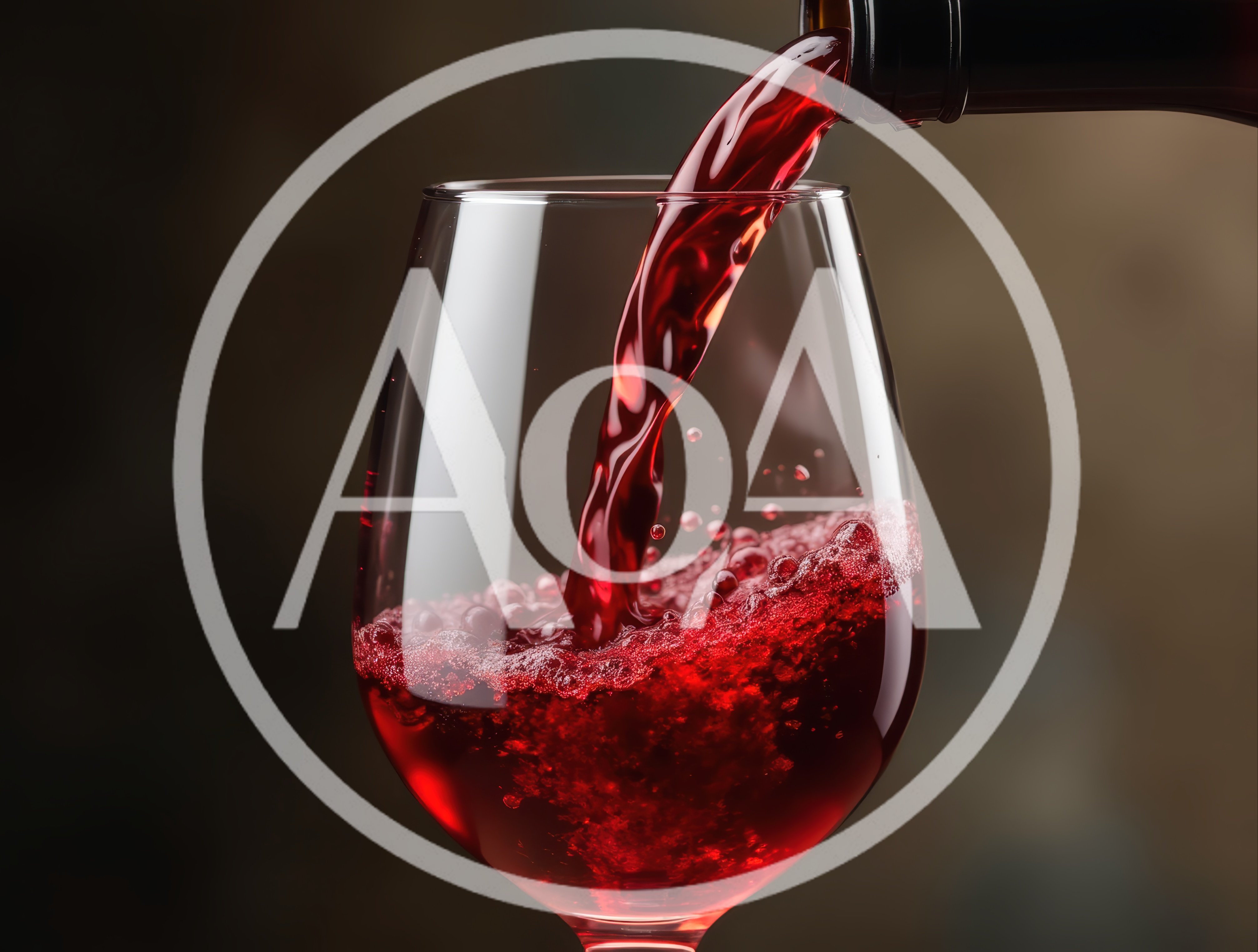 Red Wine Pouring Into A Glass