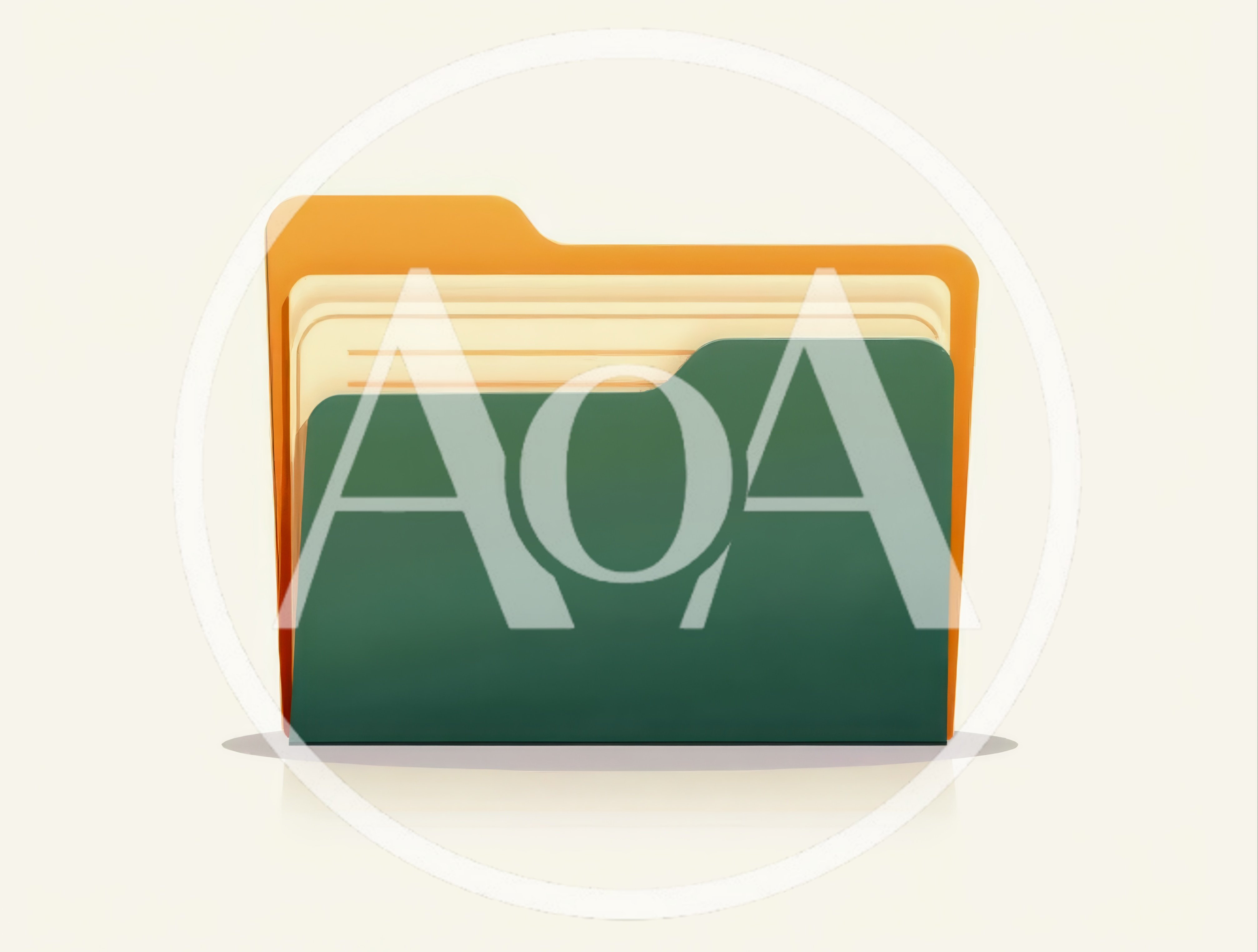 3D Illustration Of A Green Office File Folder