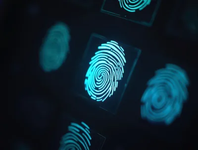 Digital Fingerprint Biometric Security Scanning Interface