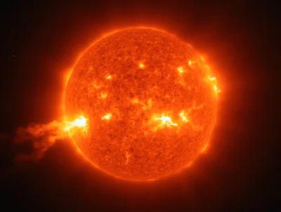 Solar Flare Erupting From The Surface Of The Sun