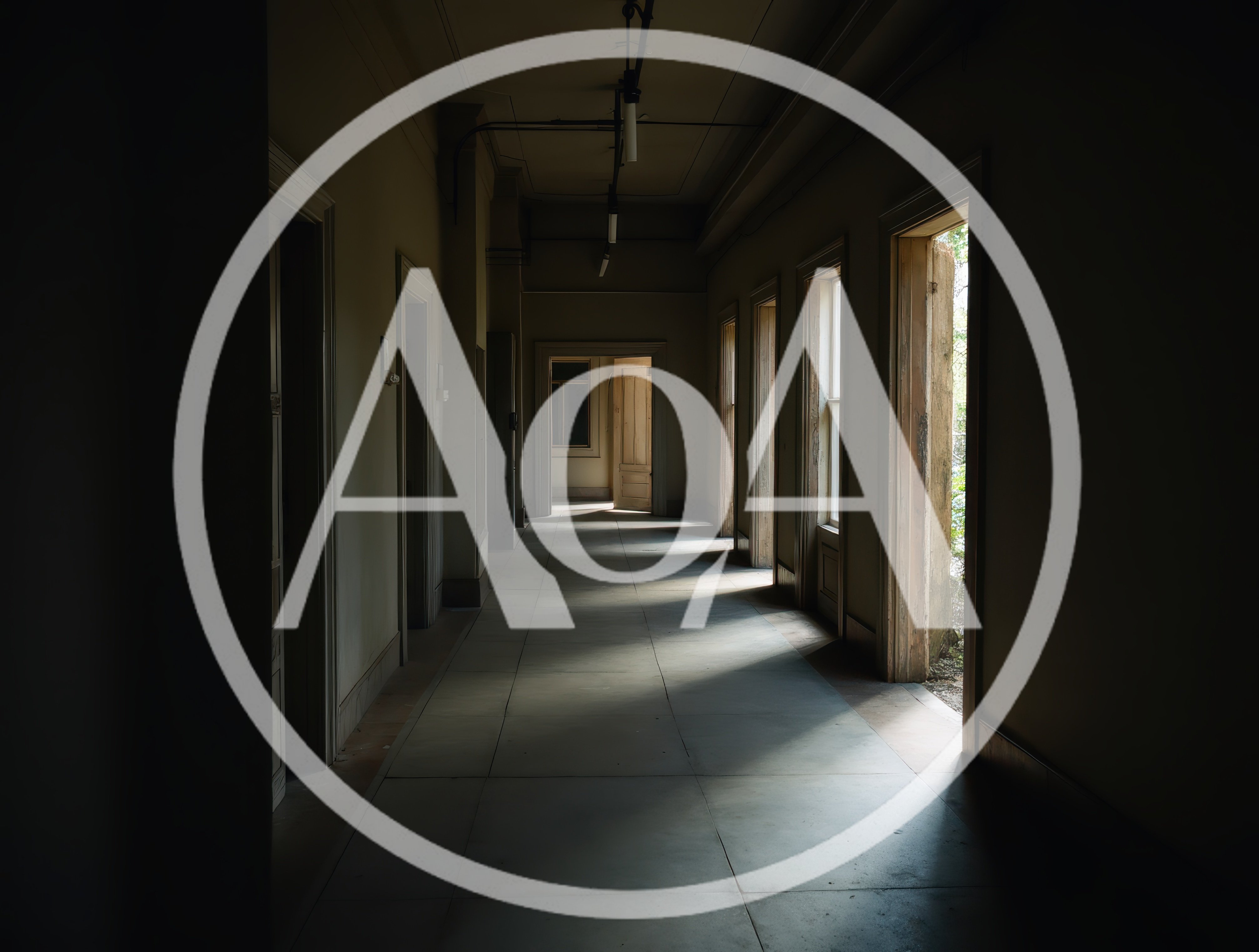 Dimly Lit Abandoned Hallway With Natural Light