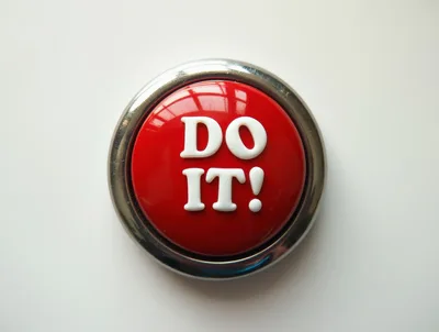 Red Push Button With Do It Text