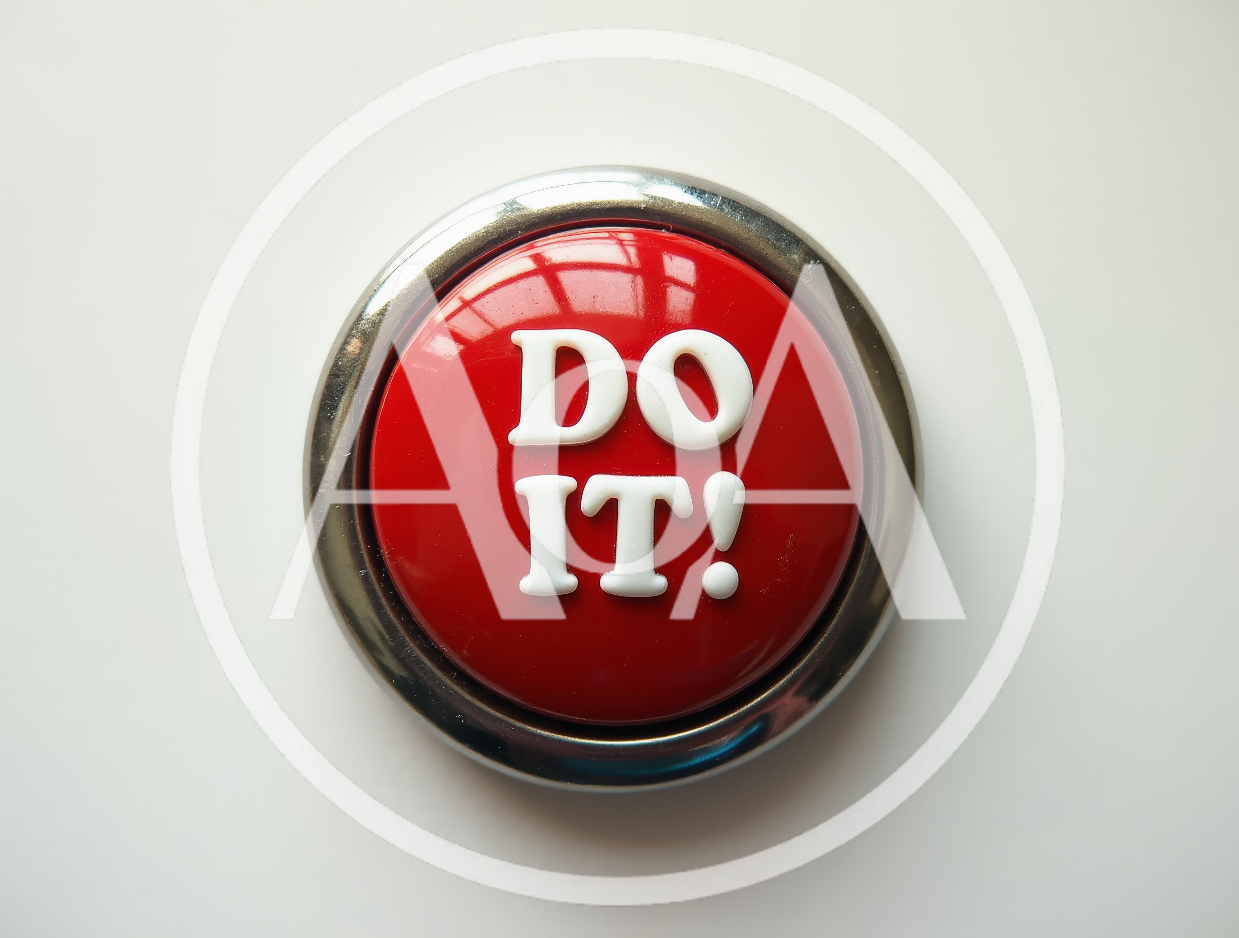Red Push Button With Do It Text