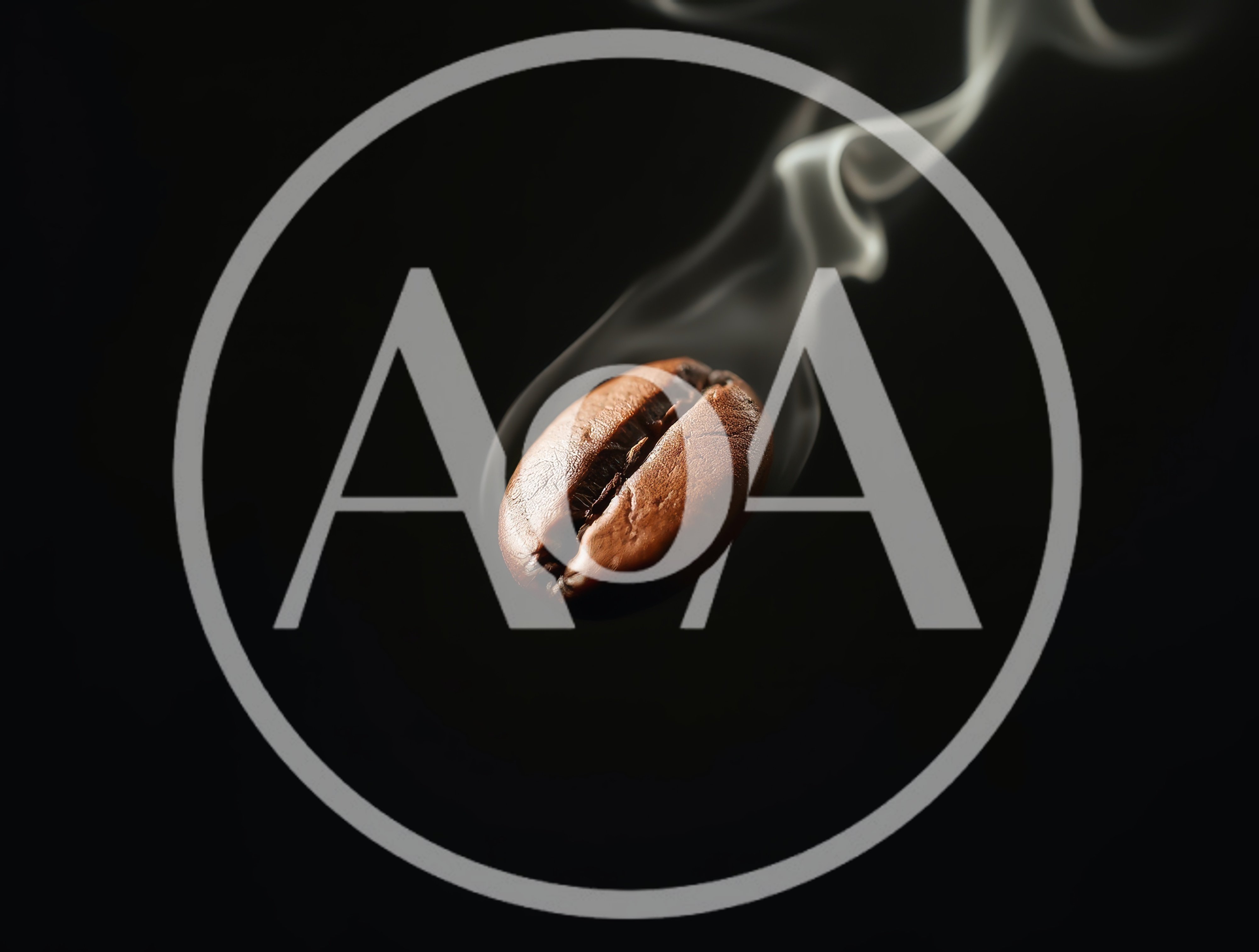 Single Roasted Coffee Bean With Rising Smoke