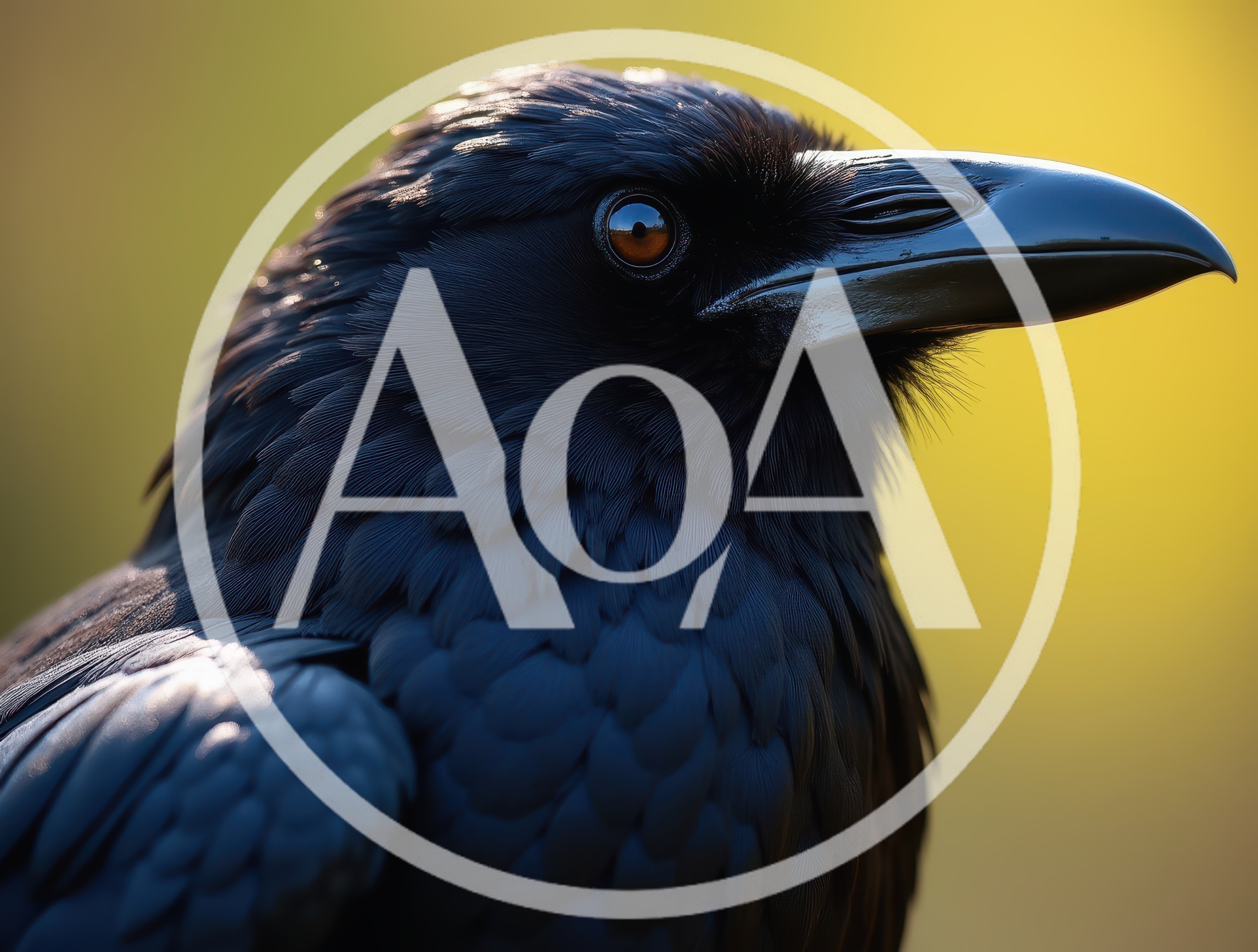 Close Up Portrait Of A Black Raven