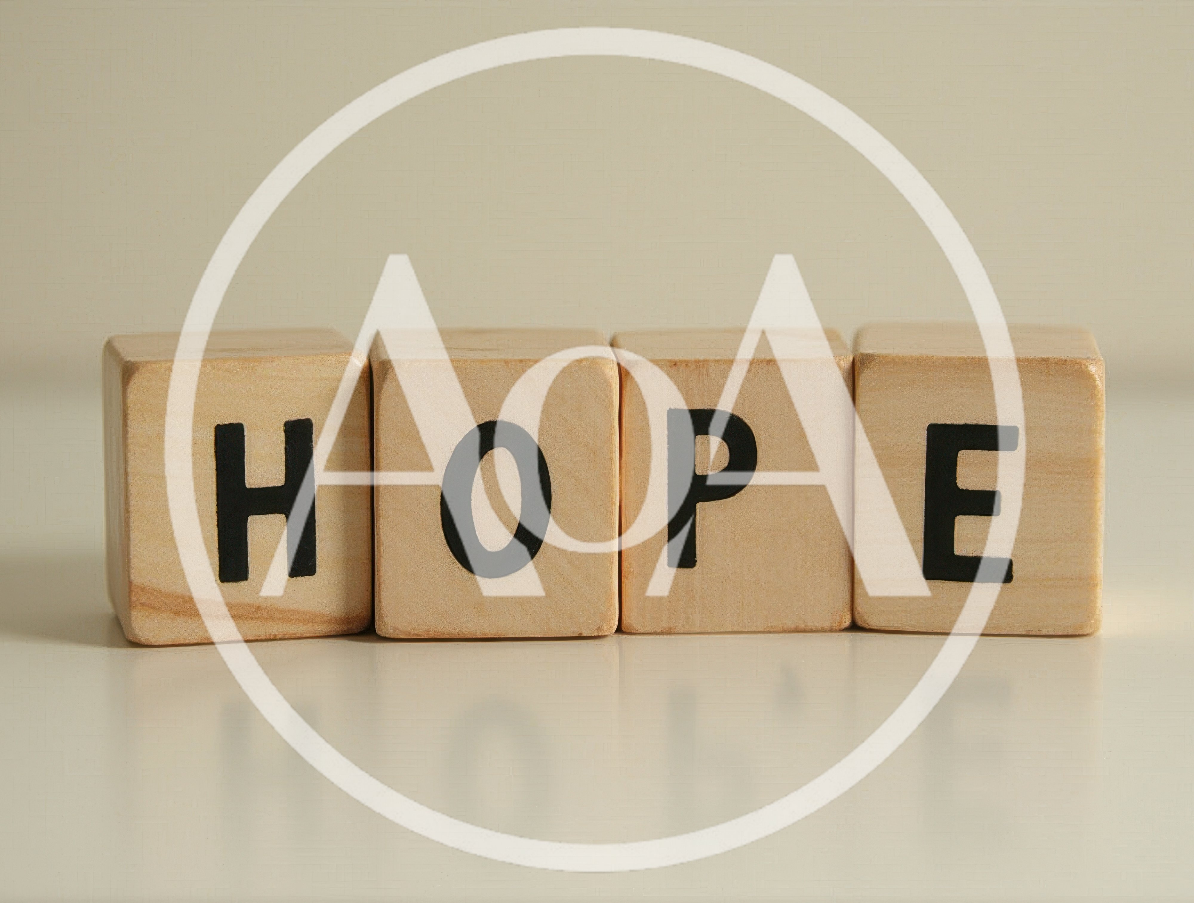 Wooden Blocks Spelling The Word Hope