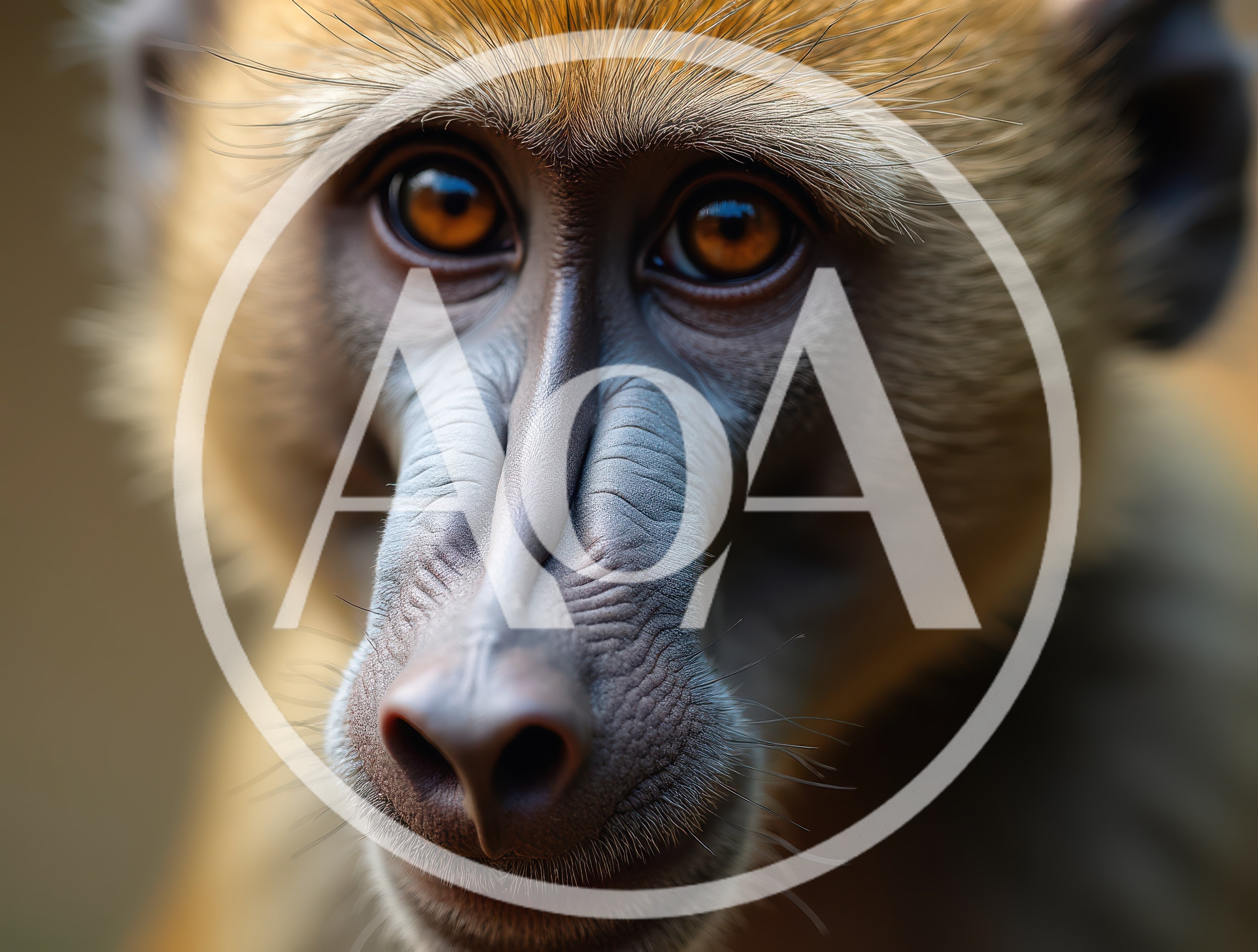 Close Up Portrait Of A Mandrill Monkey