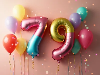 Seventy Nine Birthday Celebration Balloons