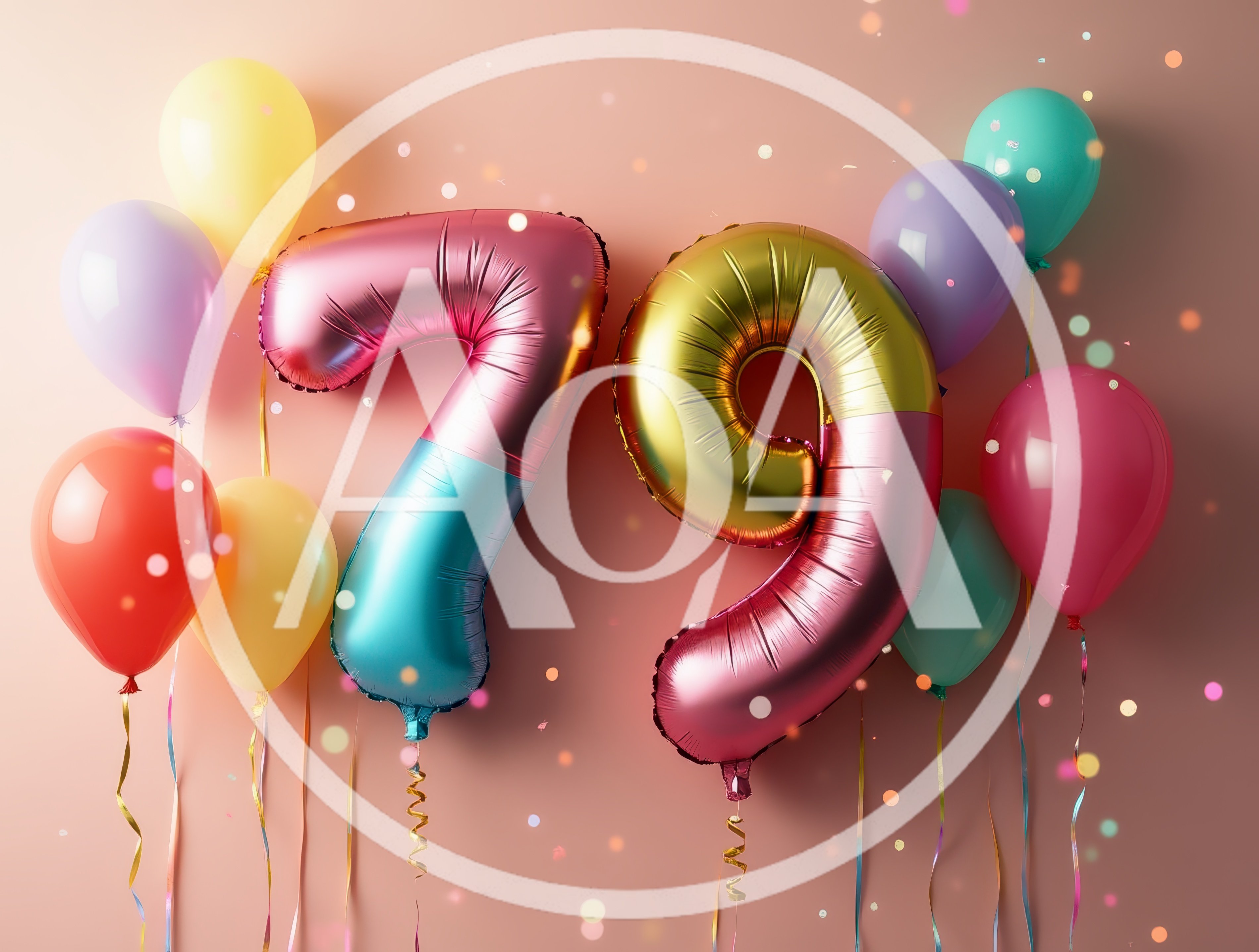 Seventy Nine Birthday Celebration Balloons