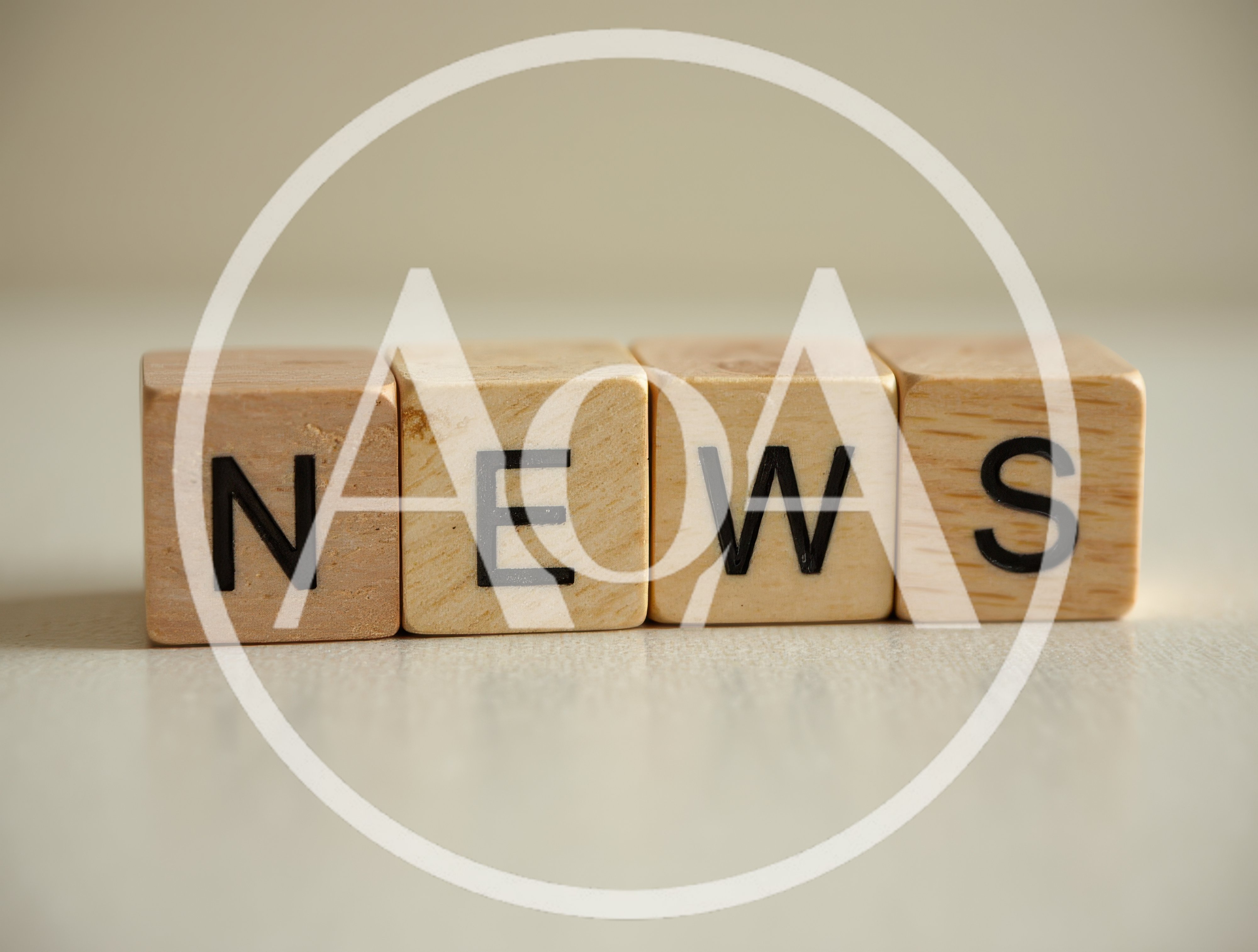 Wooden Blocks Spelling The Word News