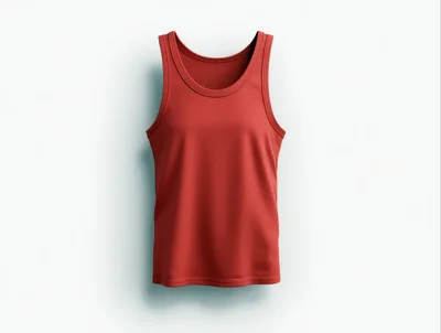 Red Sleeveless Tank Top Mockup