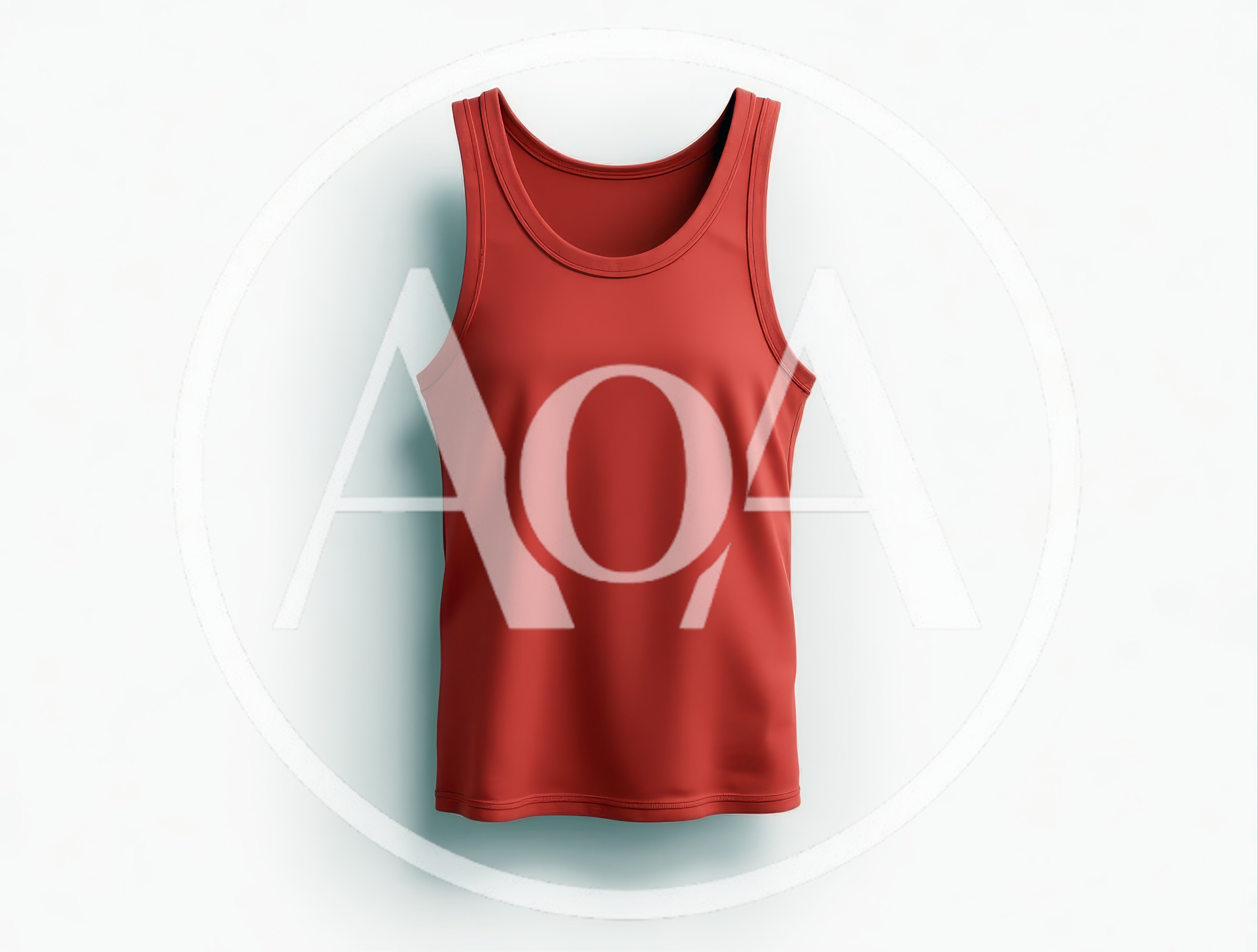Red Sleeveless Tank Top Mockup