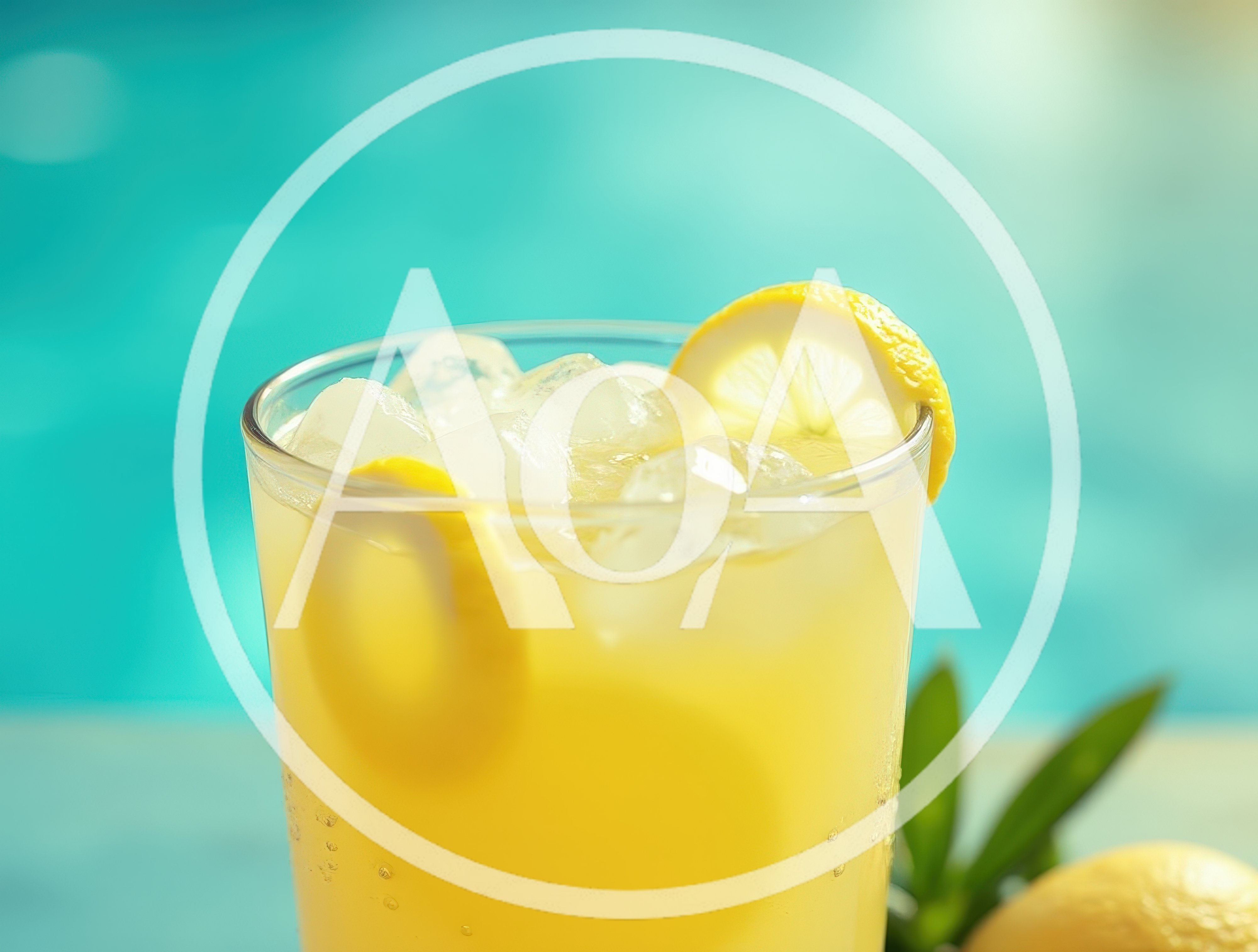 Refreshing Glass Of Lemonade By A Swimming Pool