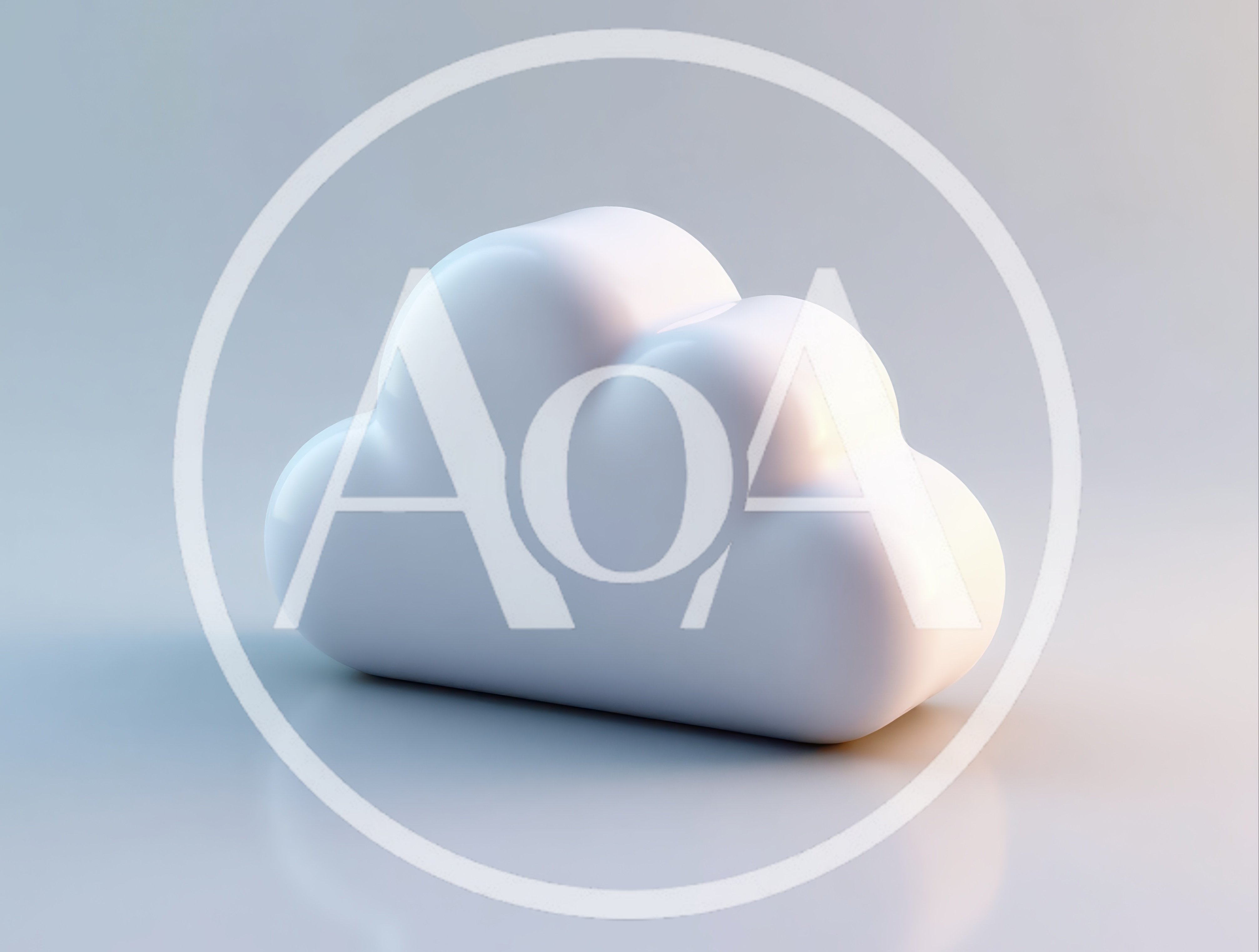 3D Rendered Glossy White Cloud Icon