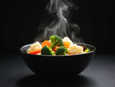 Steaming Bowl Of Fresh Mixed Vegetables