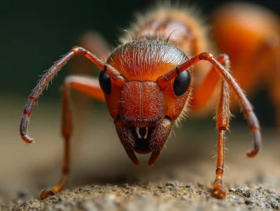 Extreme Macro Close Up Of An Ant Head
