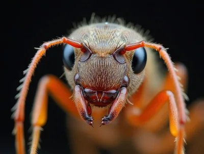 Extreme Macro Close Up Of An Ant Head