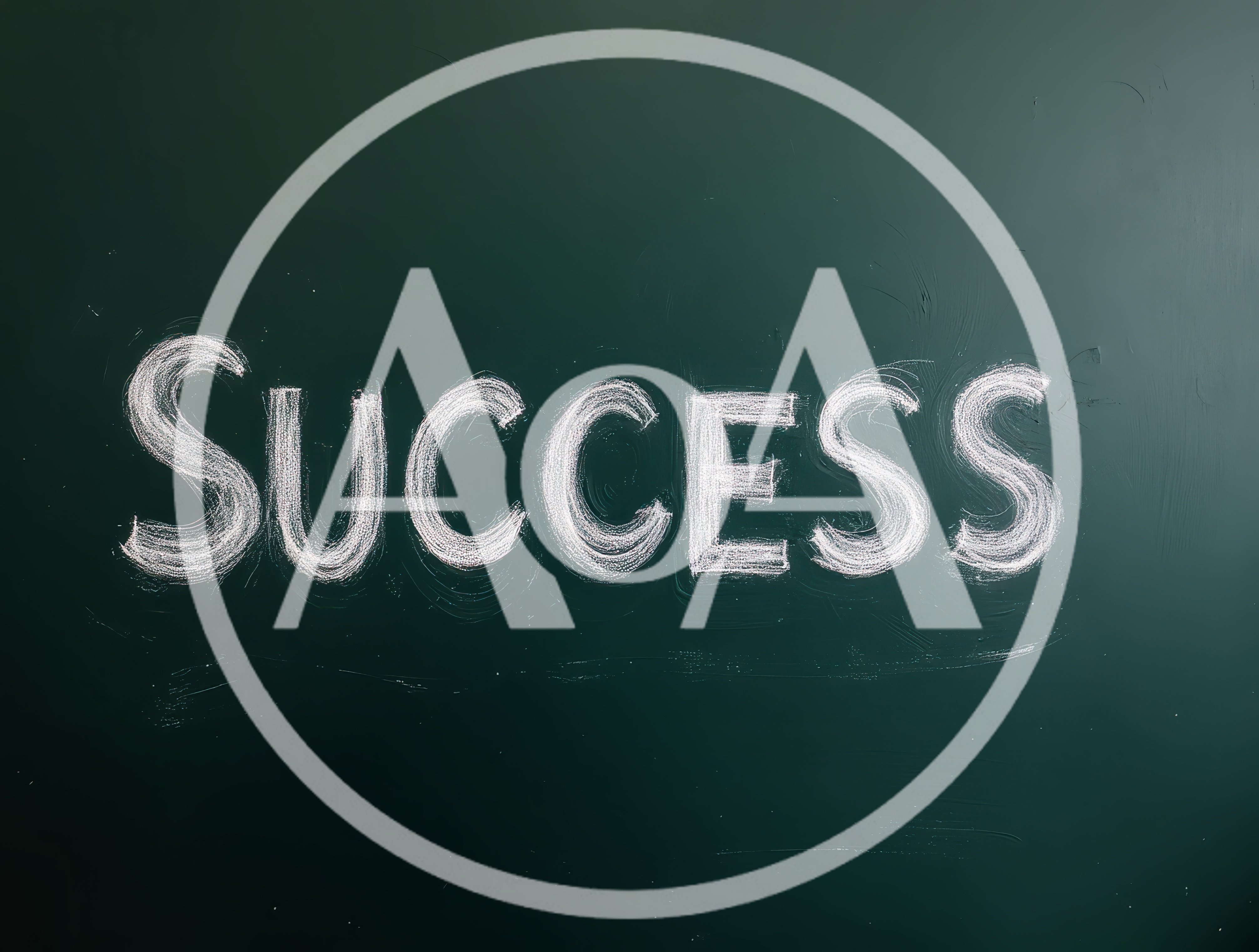 Success Written In White Chalk On A Green Blackboard