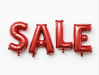 Red Foil Balloon Letters Spelling Sale