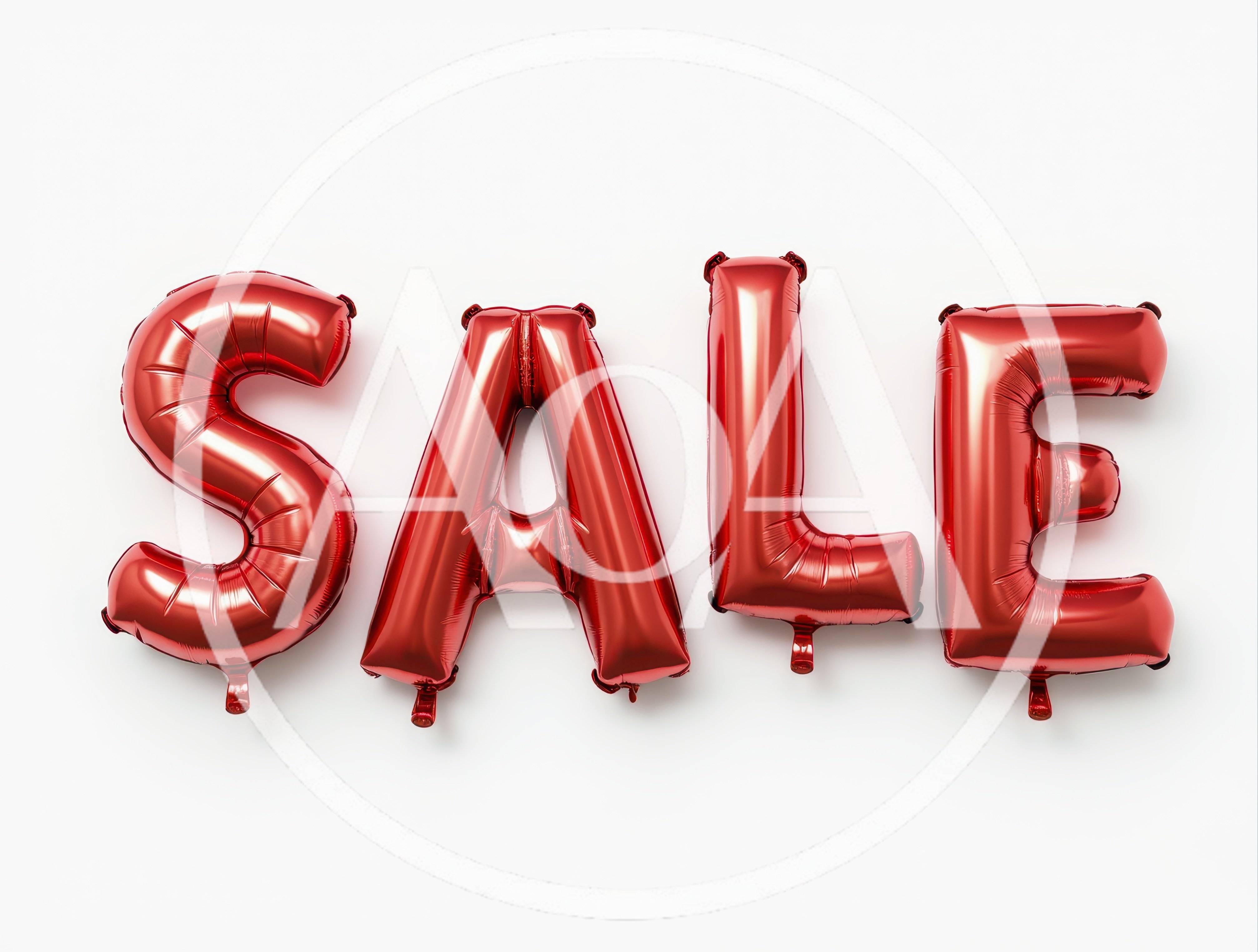 Red Foil Balloon Letters Spelling Sale