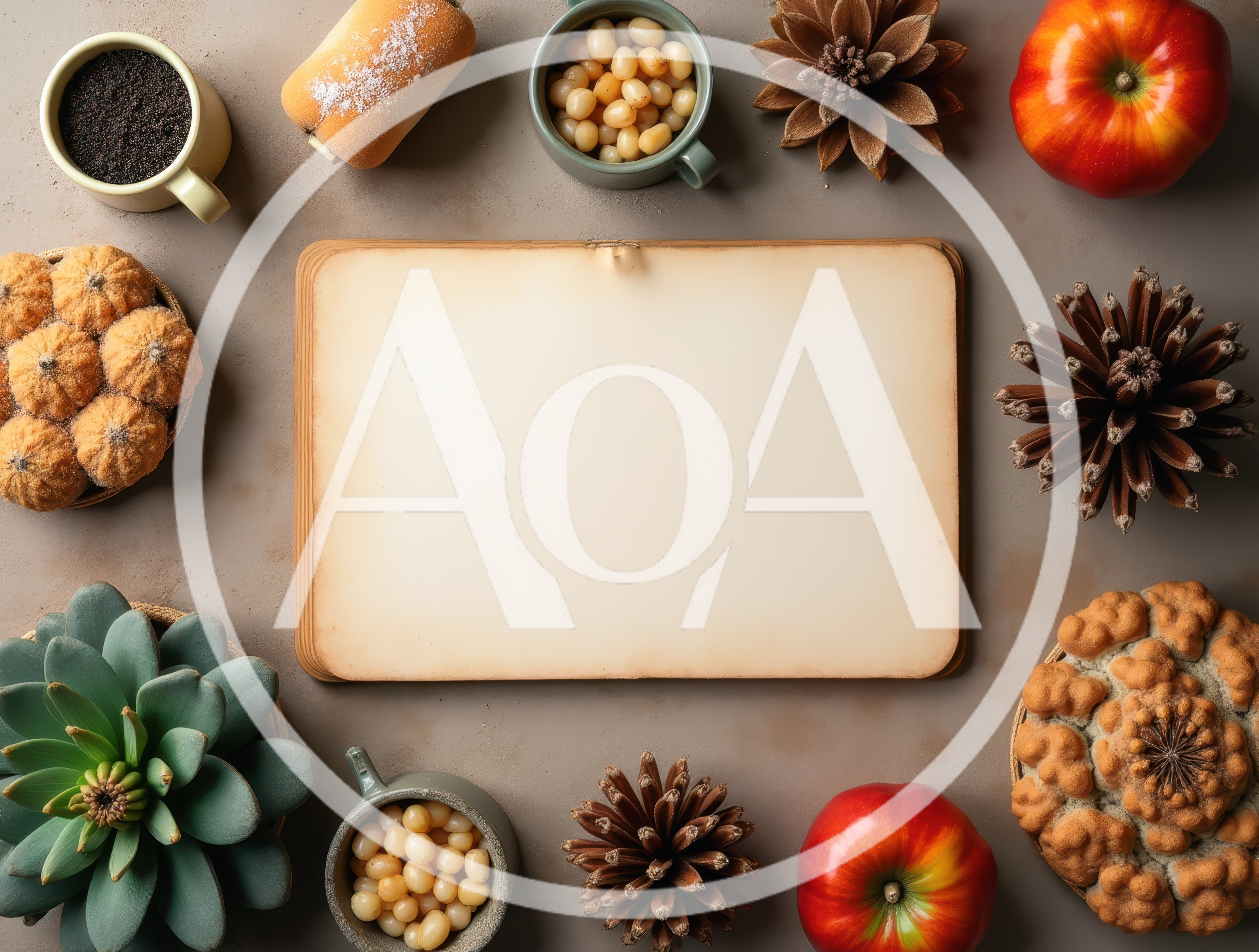 Flat Lay Composition With Blank Vintage Paper And Autumn Decor