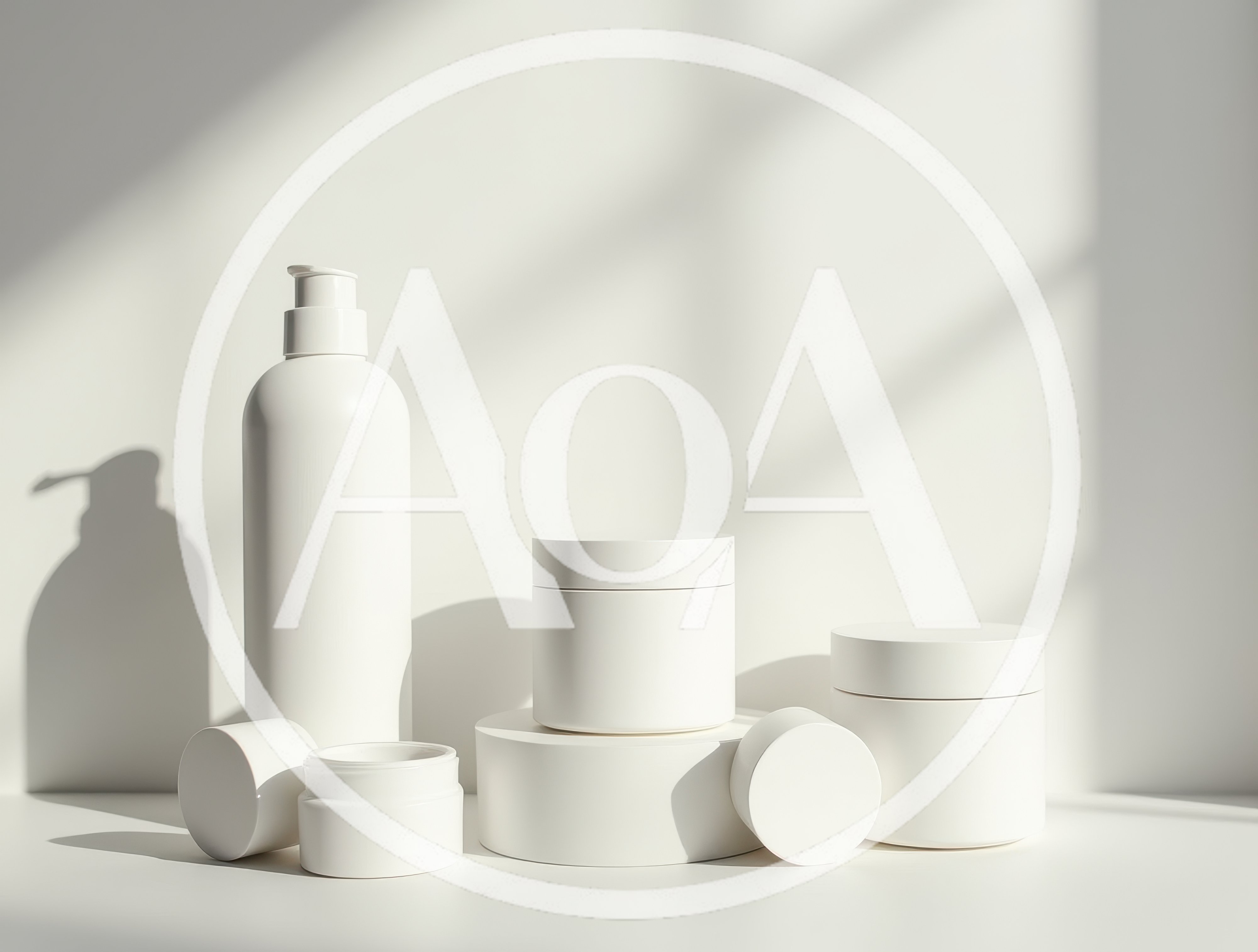 Minimalist White Skincare Product Packaging Set