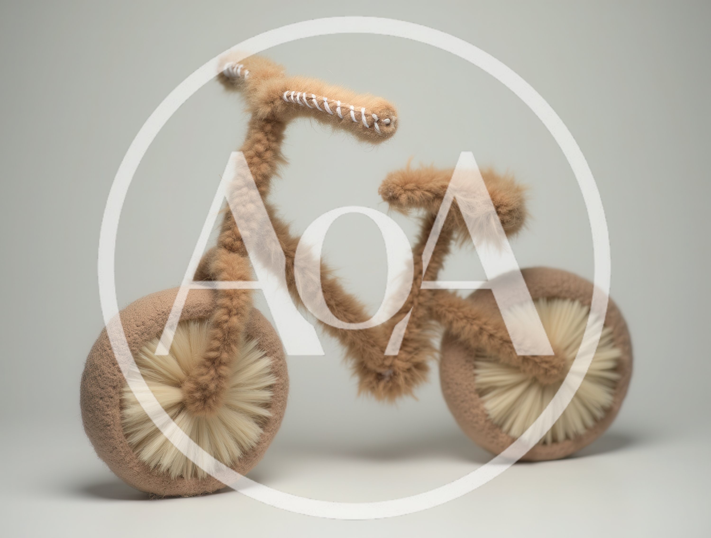 Fuzzy Miniature Bicycle Made Of Pipe Cleaners