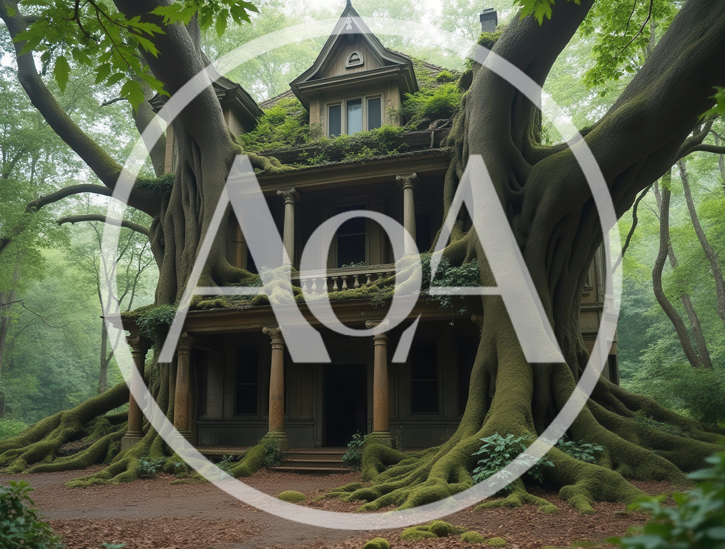 Abandoned Victorian Mansion Overgrown By Ancient Forest Trees