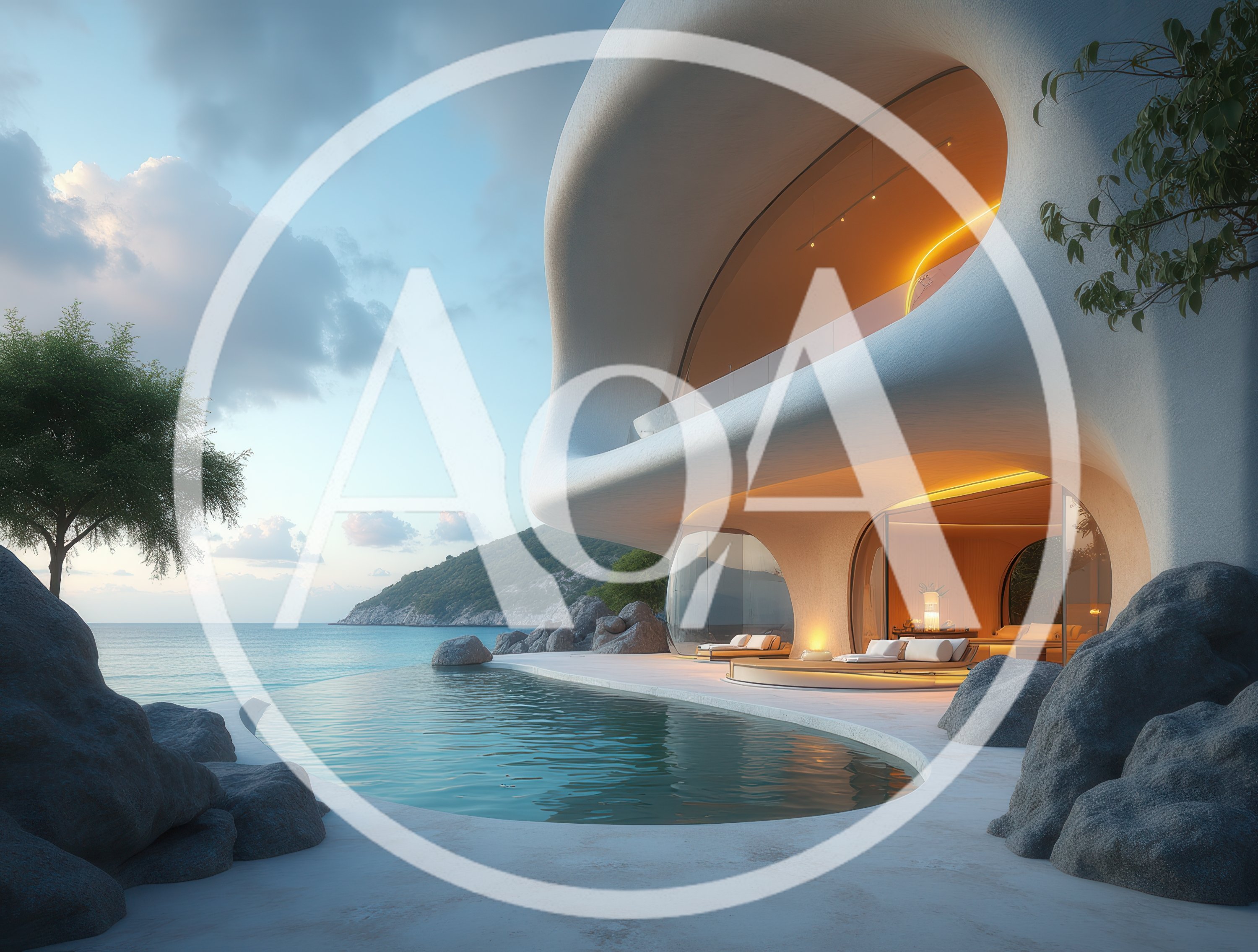 Modern Organic Architecture Villa With Infinity Pool