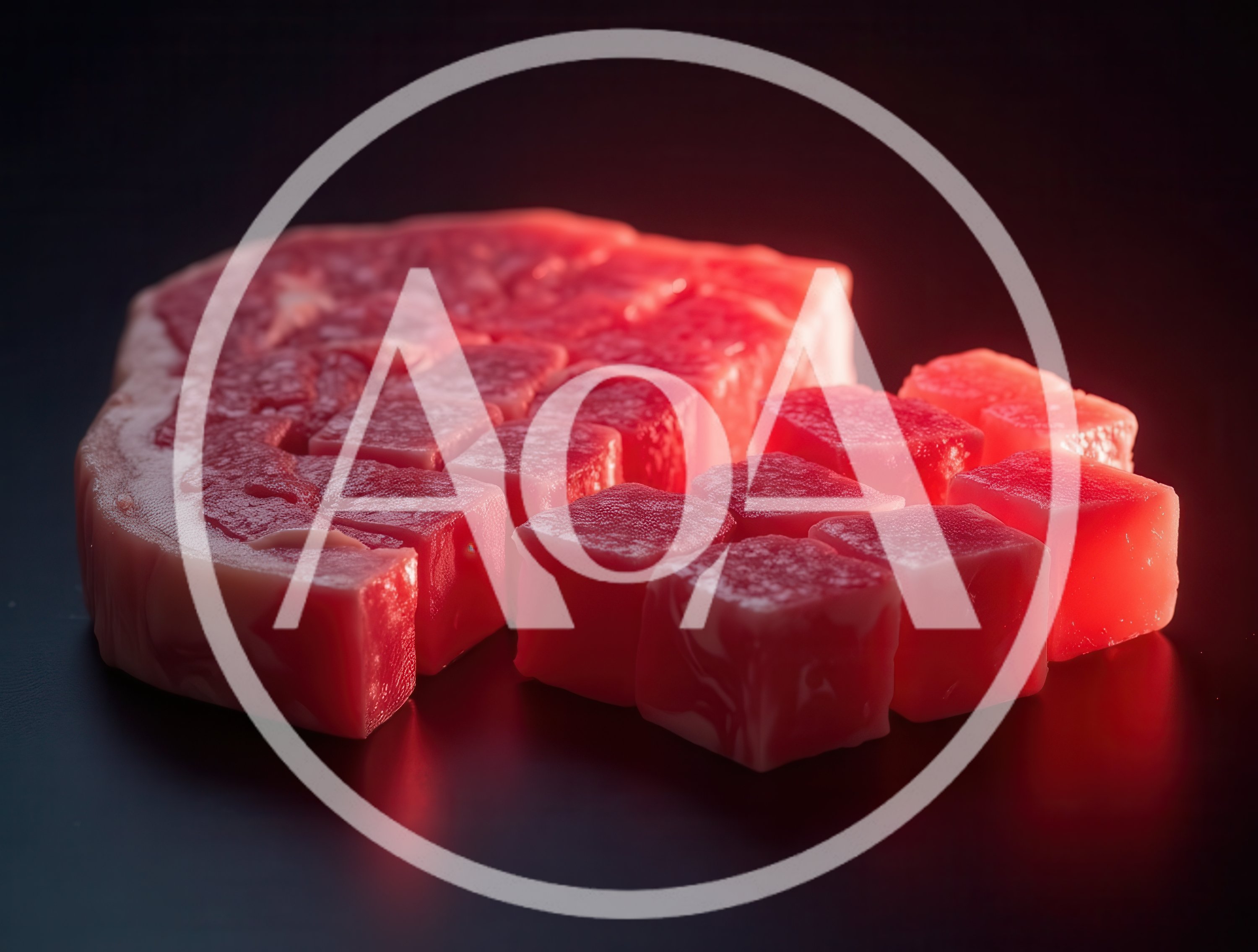Raw Beef Steak Cut Into Cubes