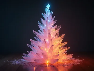 Glowing Crystal Christmas Tree Decoration