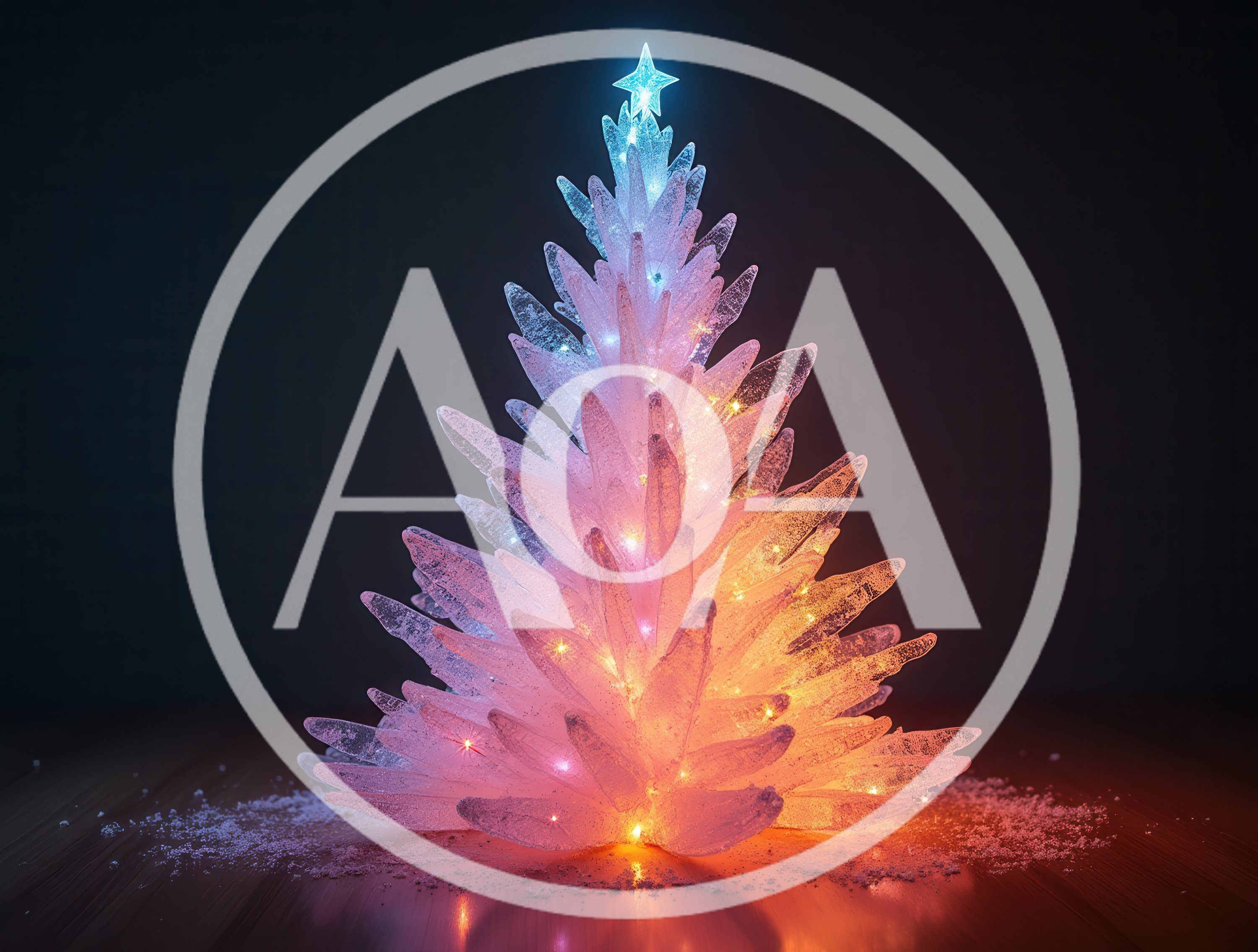 Glowing Crystal Christmas Tree Decoration