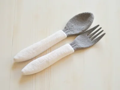 Plush Toy Spoon and Fork Set