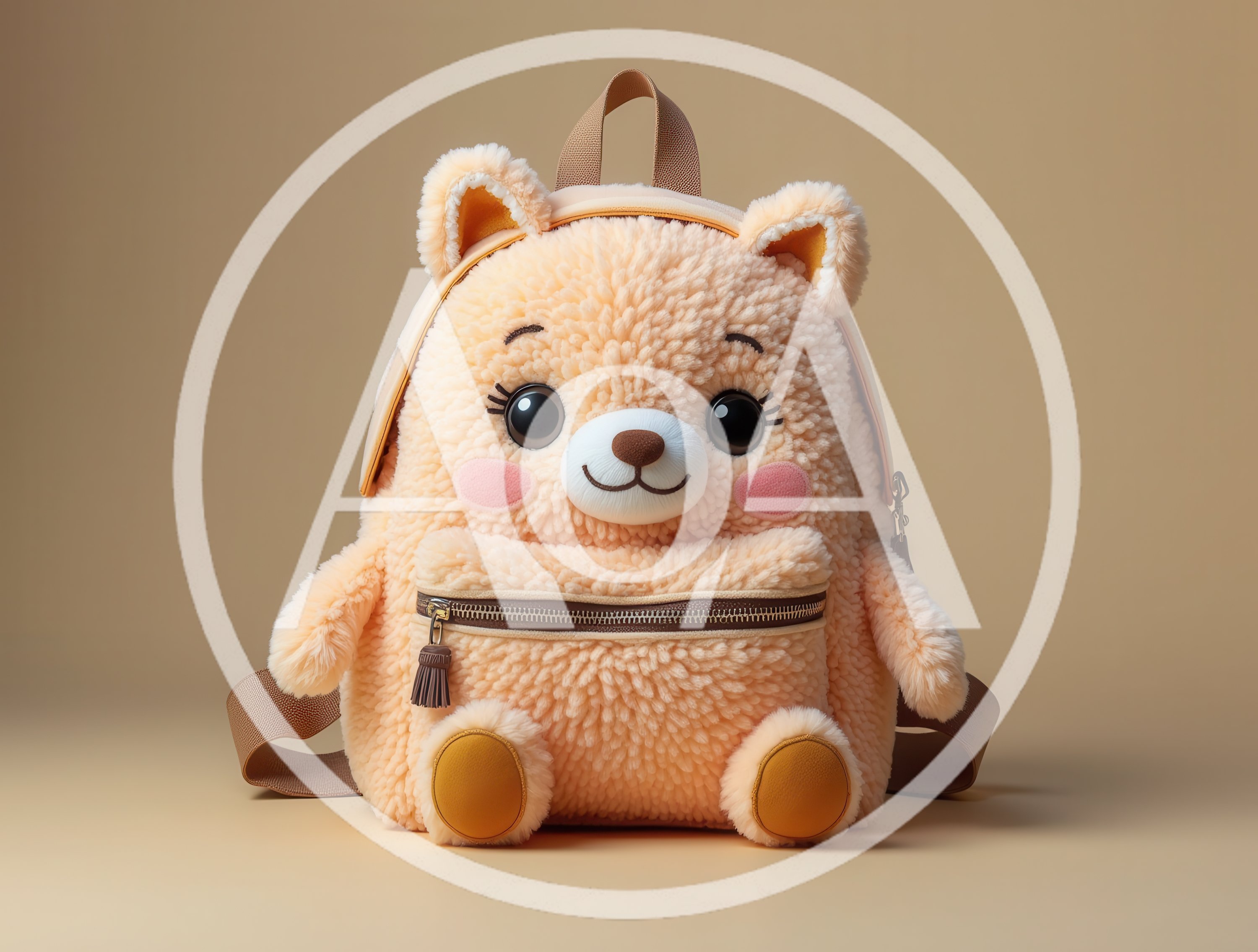 Cute Fluffy Bear Shaped Backpack
