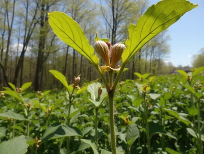 Bush Honeysuckle Plant With Developing Flower Buds
