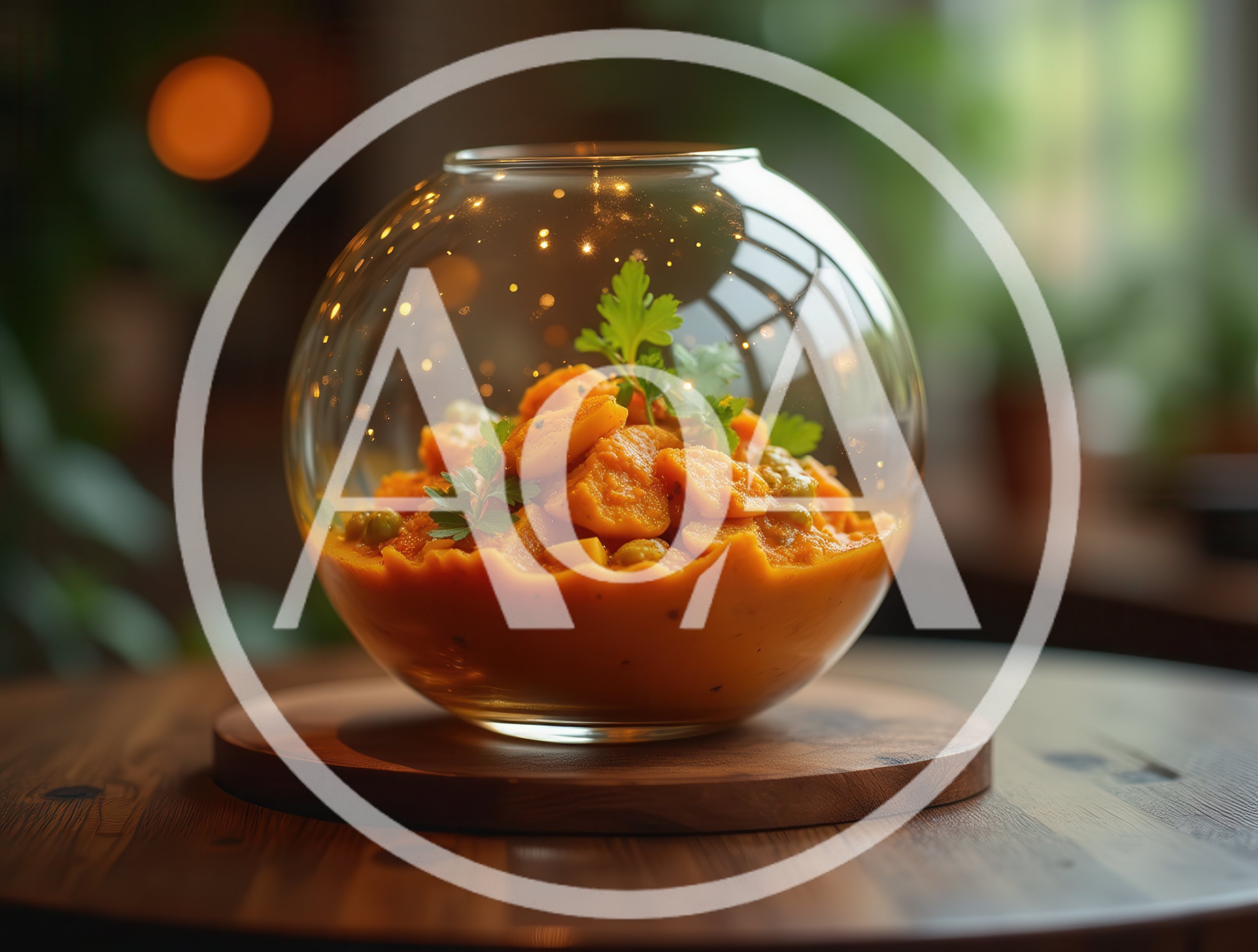 Gourmet Vegetable Stew Served In A Glass Bowl