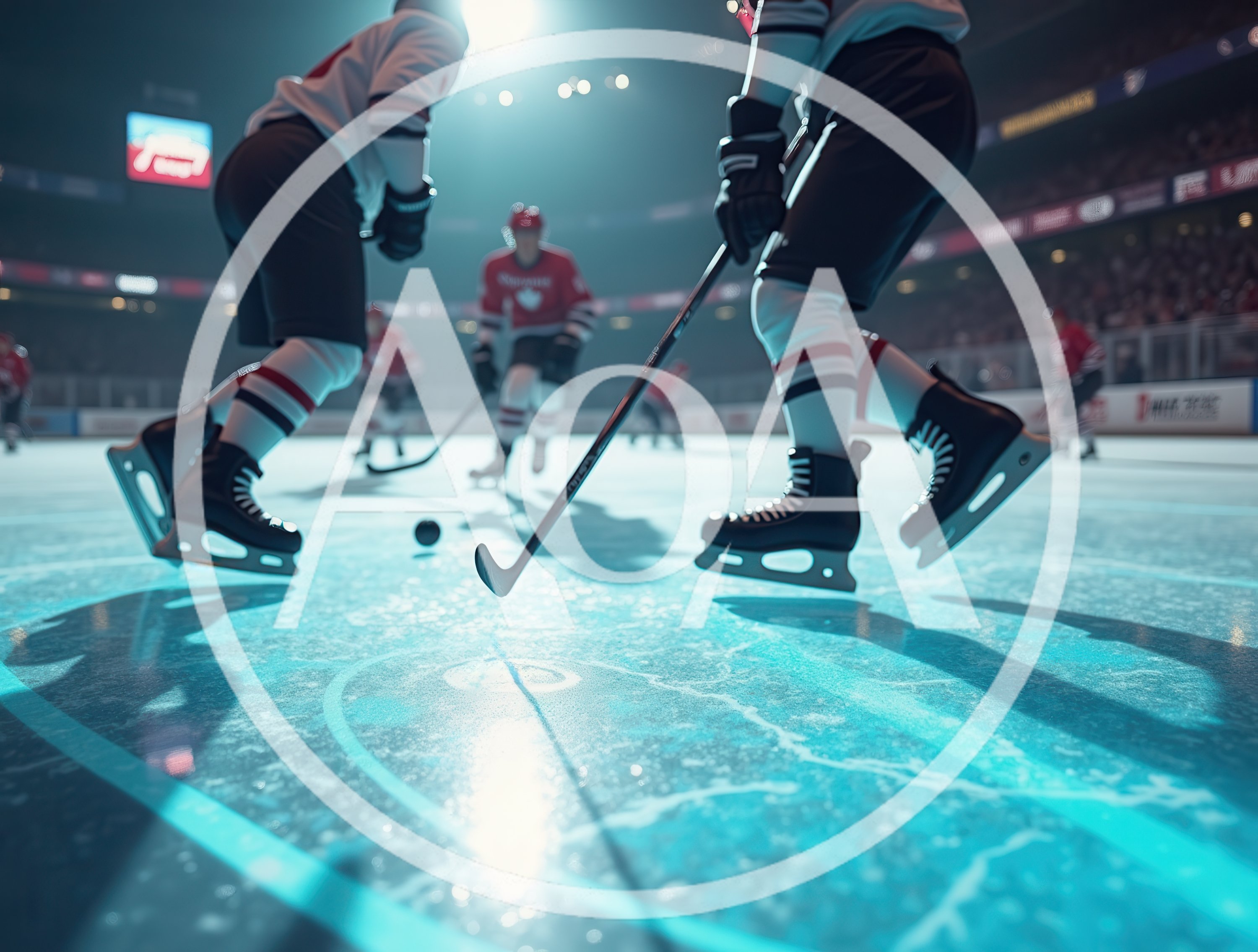 Professional Ice Hockey Players Competing In Arena