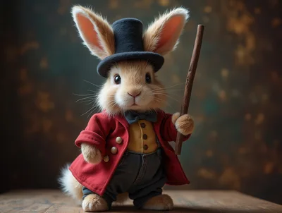 Anthropomorphic Rabbit Dressed As A Victorian Gentleman